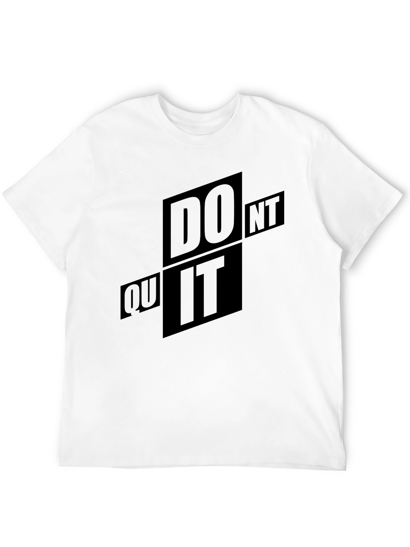 Black Motivational 'Do It' Black Graphic T-Shirt view 12