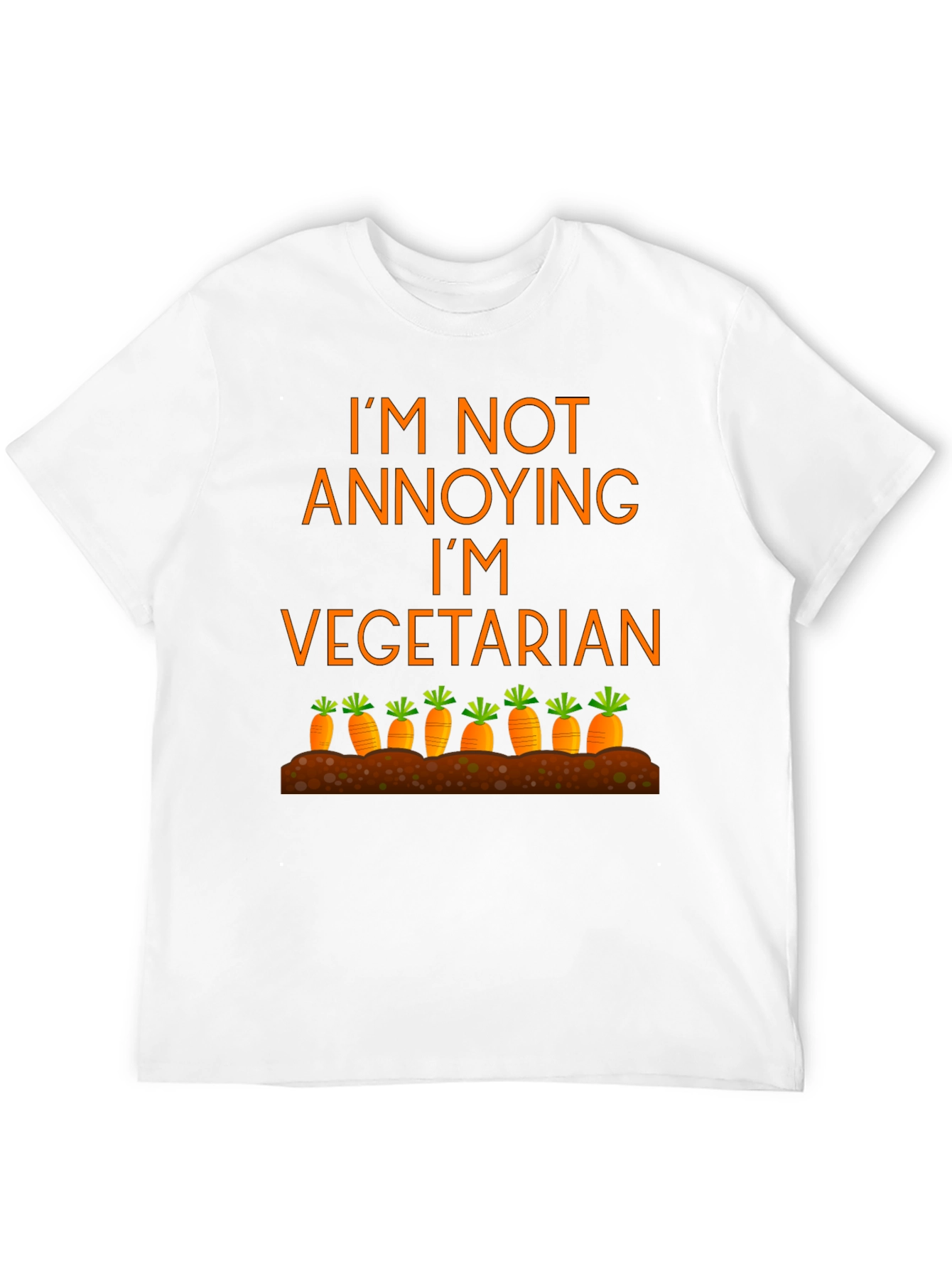 Black Vegetarian Graphic Tee - Funny Carrot Design view 12