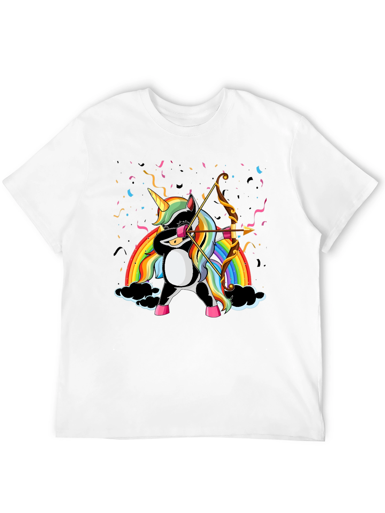 Black Unicorn Archer T-Shirt - Rainbow Magic view 12