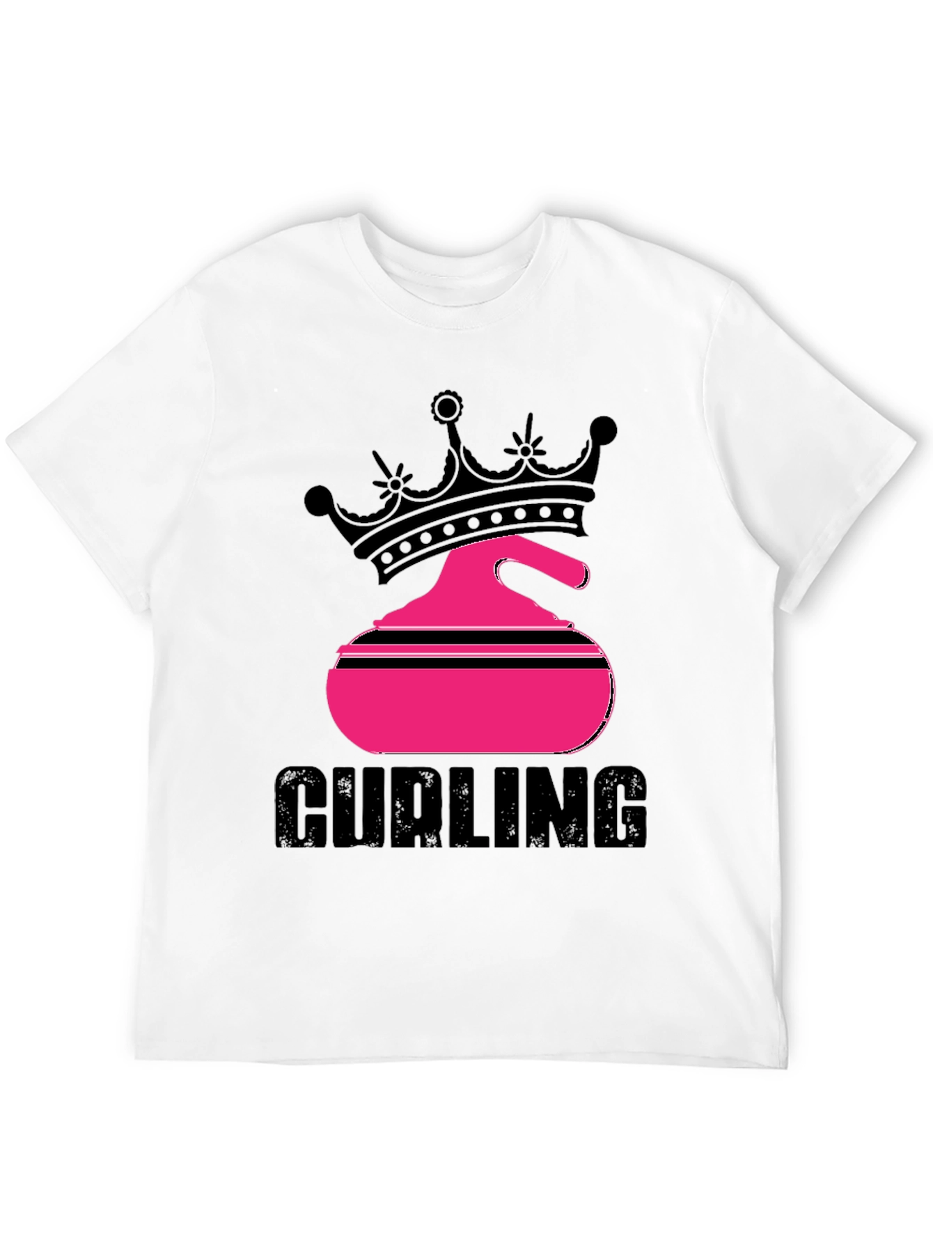 Black Curling Queen Black T-Shirt view 12