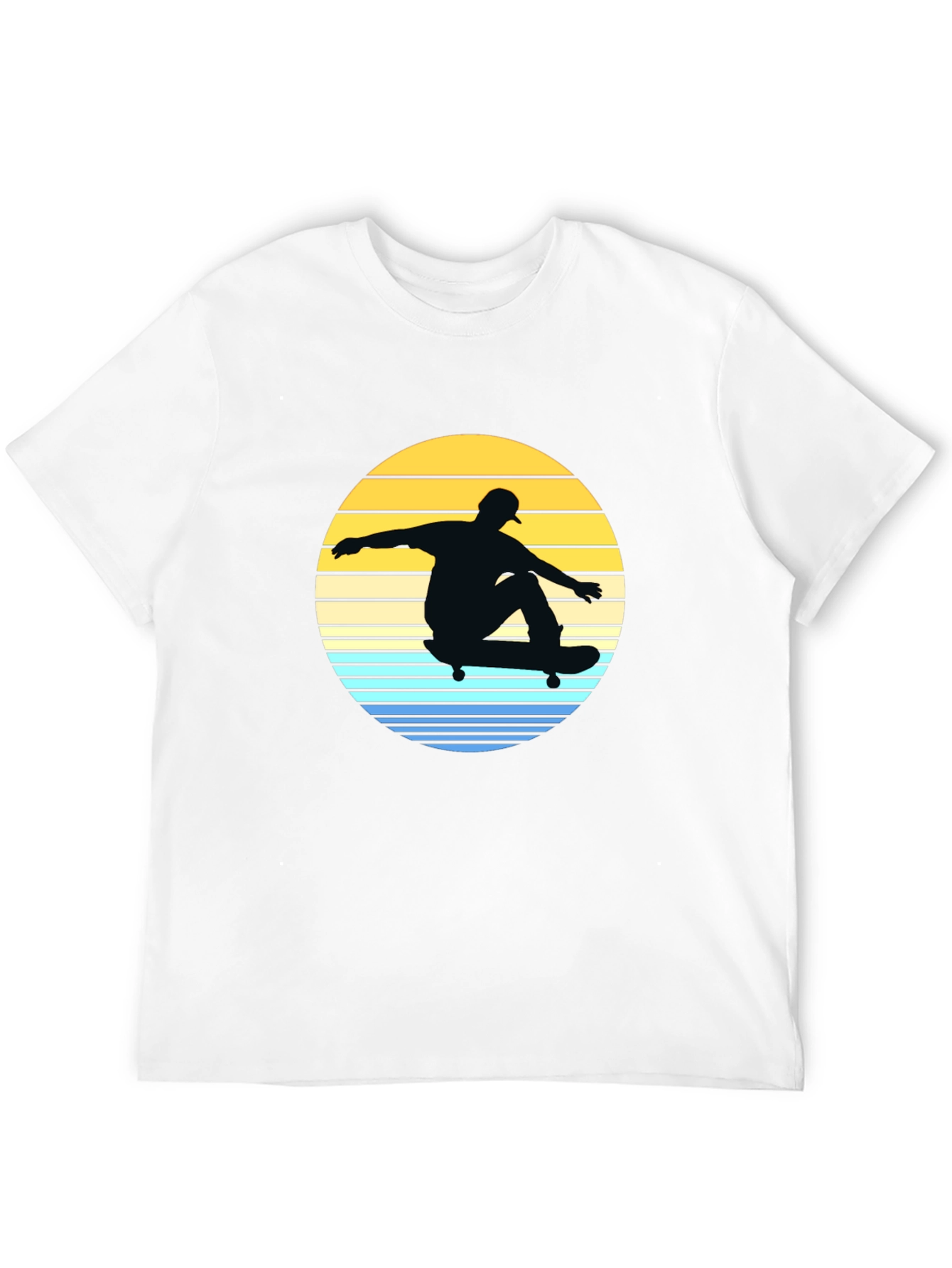 Black Skateboard Sunset Graphic Tee view 12