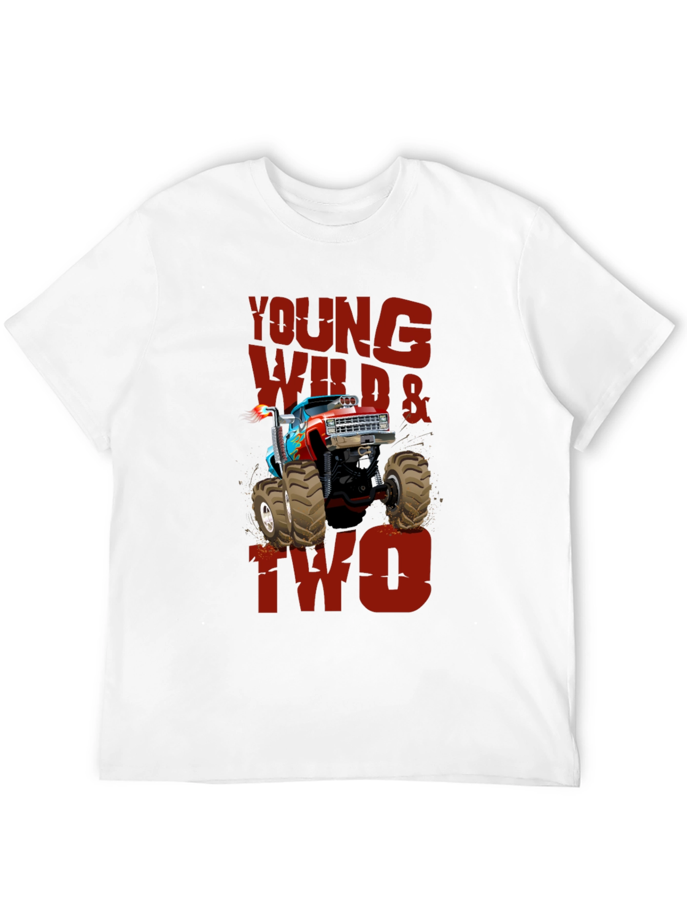 Black Young Wild & Two Monster Truck Tee view 12
