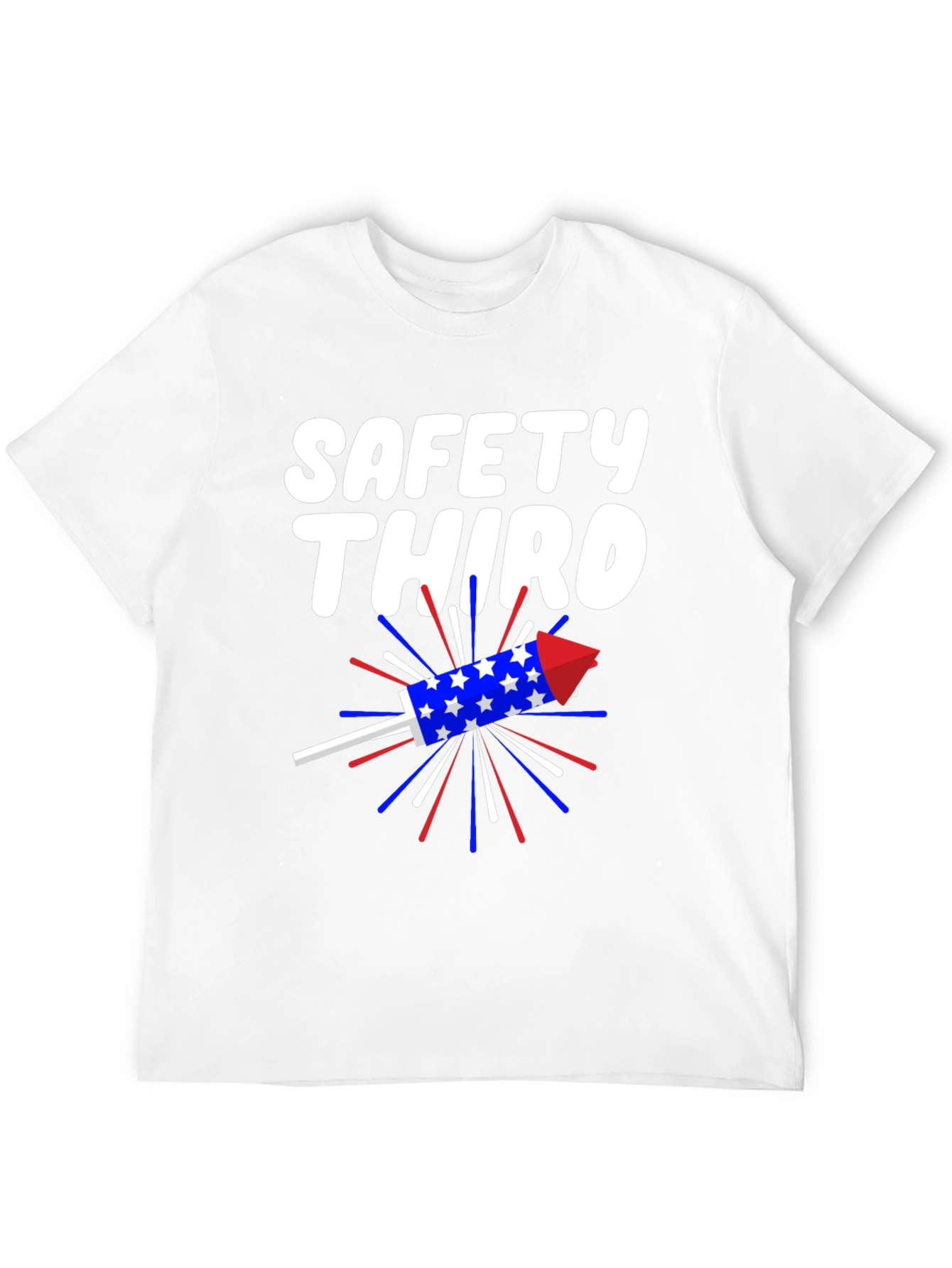 Black Safety Third T-Shirt Patriotic Rocket Tee view 12