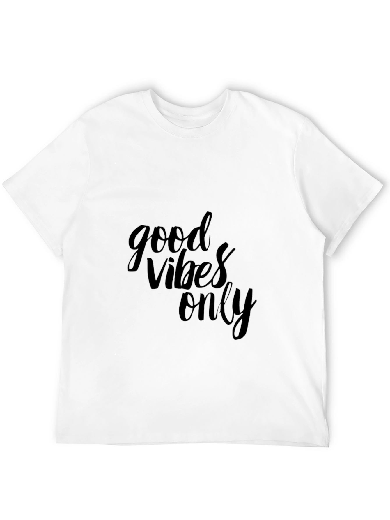 Black Good Vibes Only Black T-Shirt - Stylish & Comfortable view 12