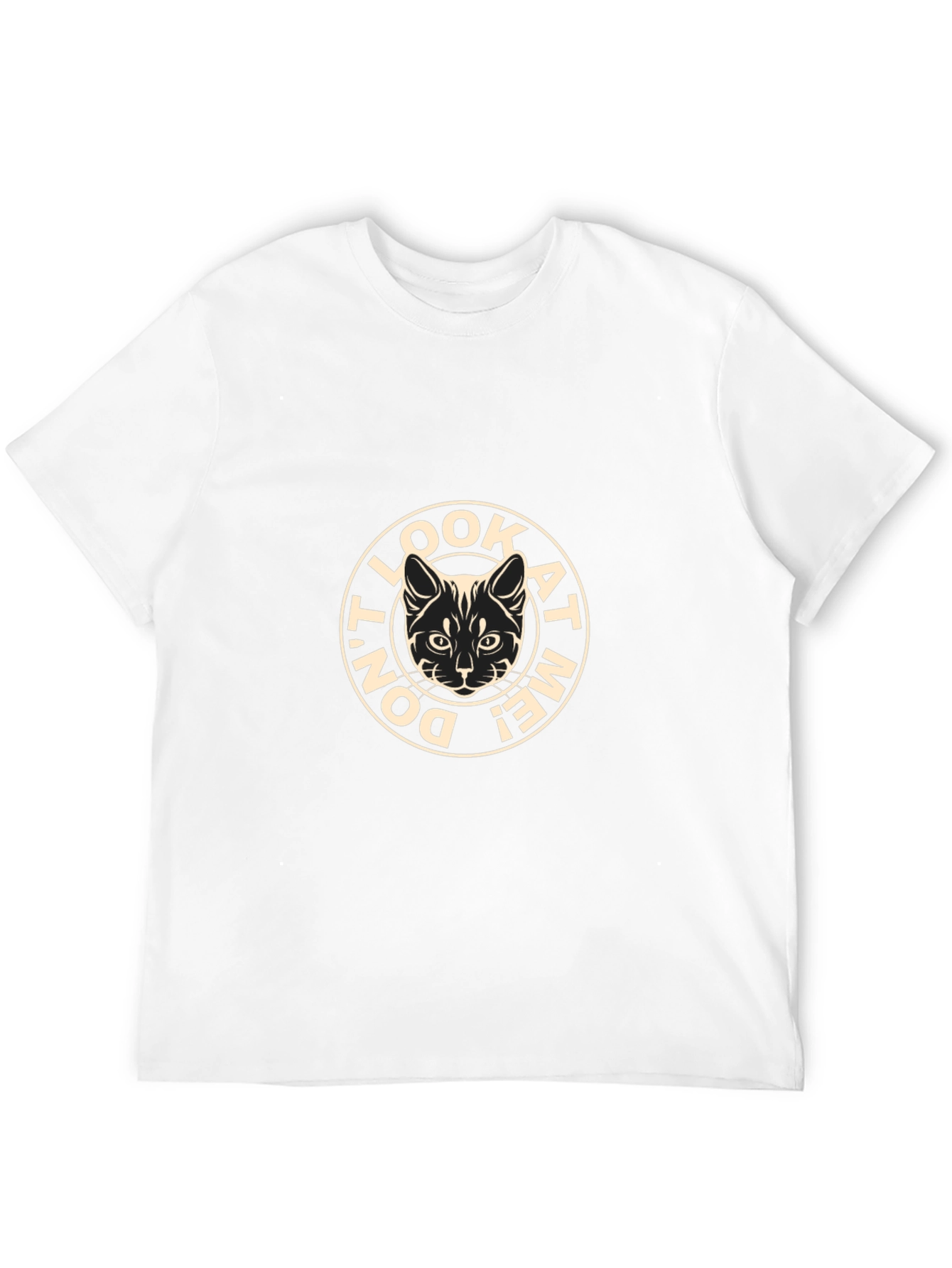 Black Don't Look At Me! Cat T-Shirt view 12