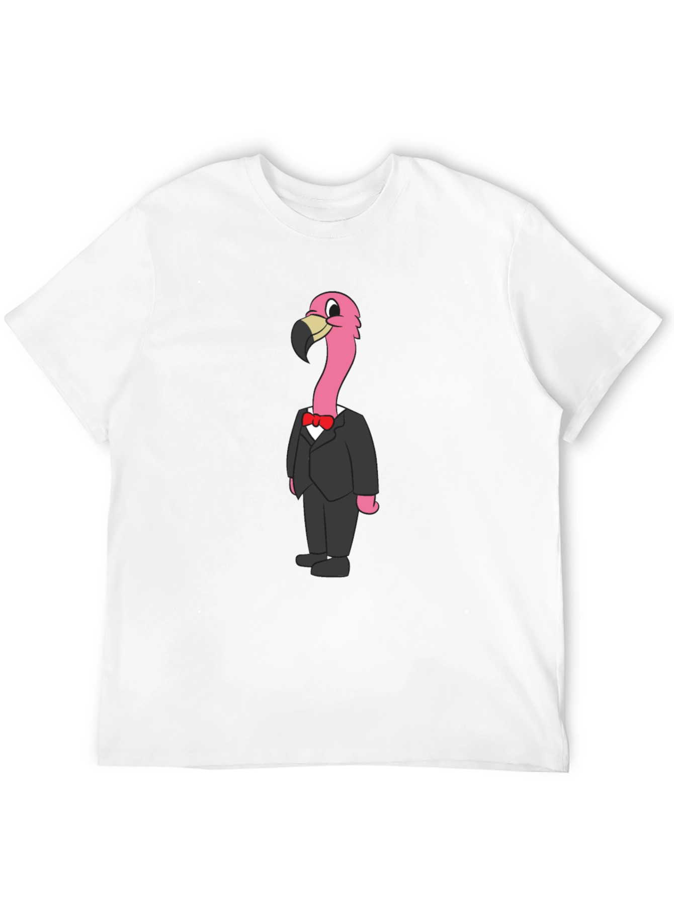 Black Flamingo in a Suit Graphic T-Shirt view 12