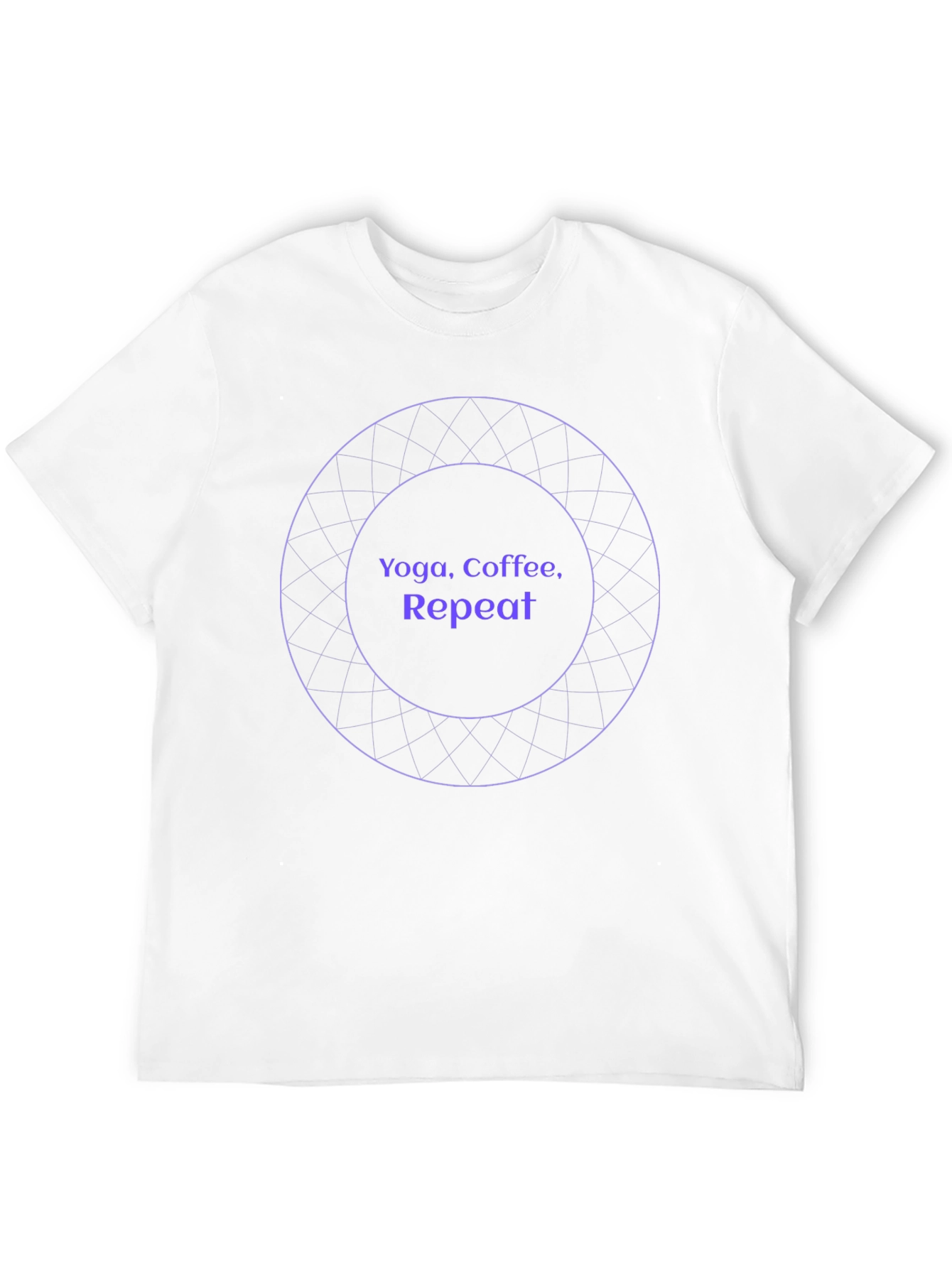 Black Yoga Coffee Repeat Graphic Tee - Black view 12