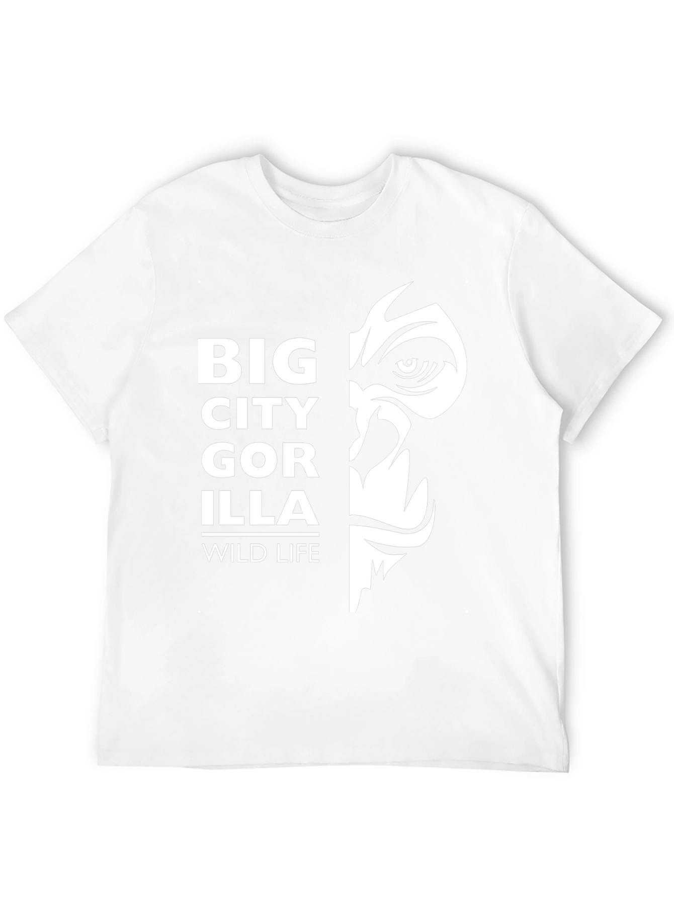 Black Big City Gorilla Wildlife T-Shirt - Black view 12