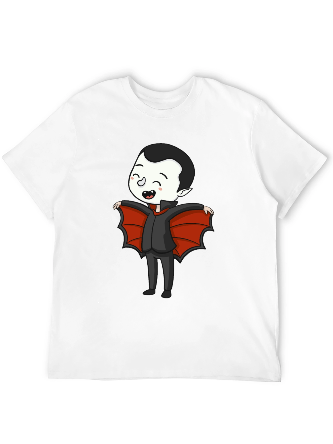 Black Cute Cartoon Vampire T-Shirt view 12
