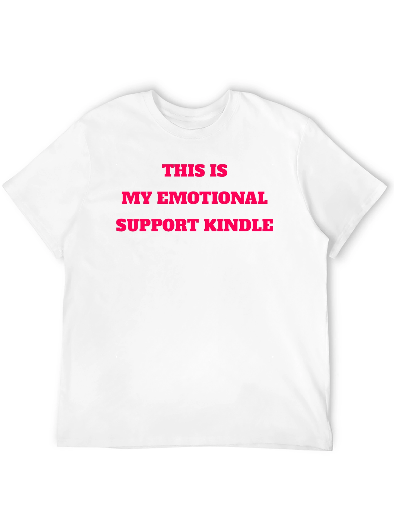 Black Emotional Support Kindle T-Shirt view 12