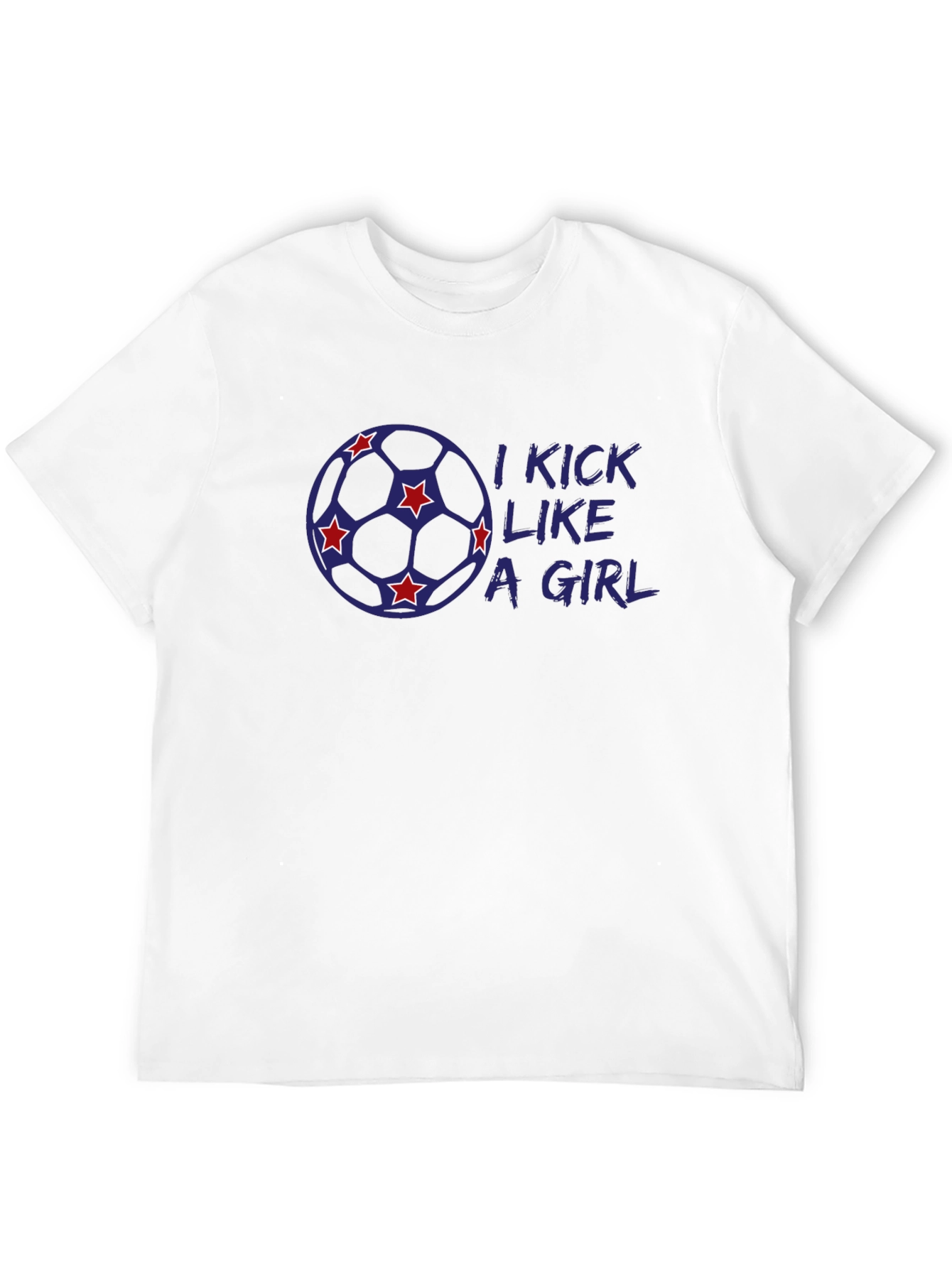 Black I Kick Like a Girl Soccer T-Shirt view 12