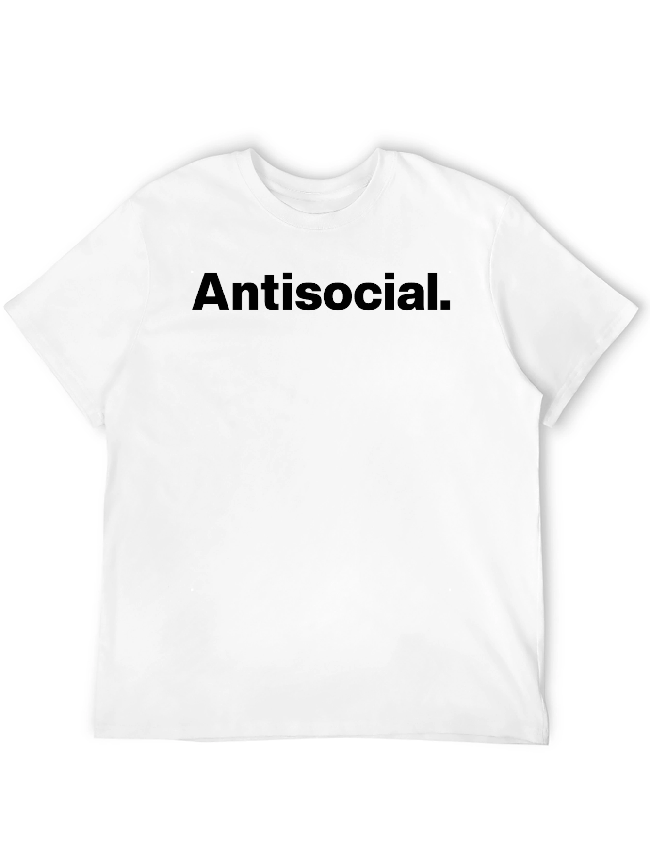 Black Antisocial Graphic Print T-Shirt - Men's Fashion view 12