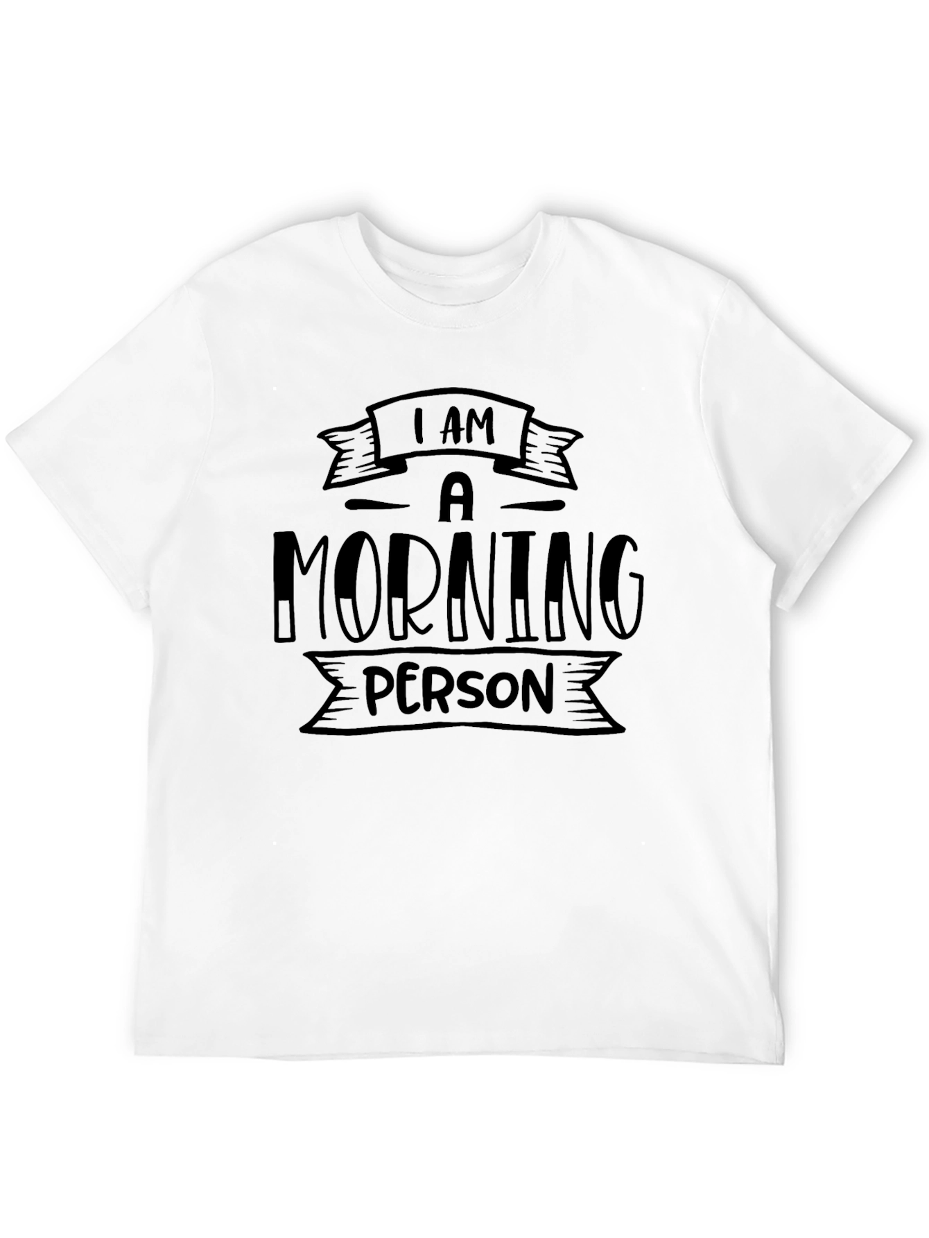 Black Morning Person Graphic Tee - Black Cotton Comfort view 12