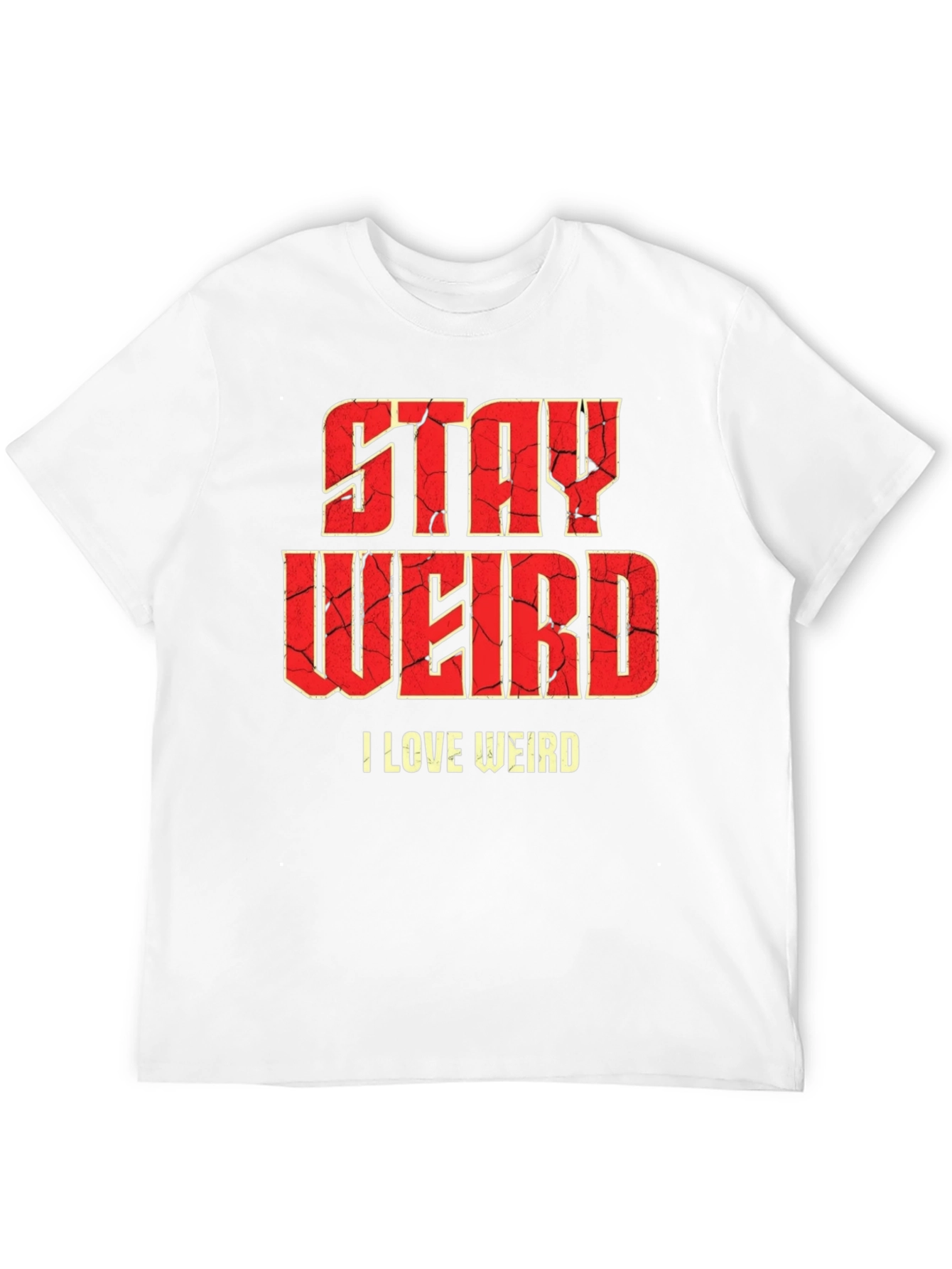 Black Stay Weird Graphic T-Shirt - Funny Slogan Tee view 12