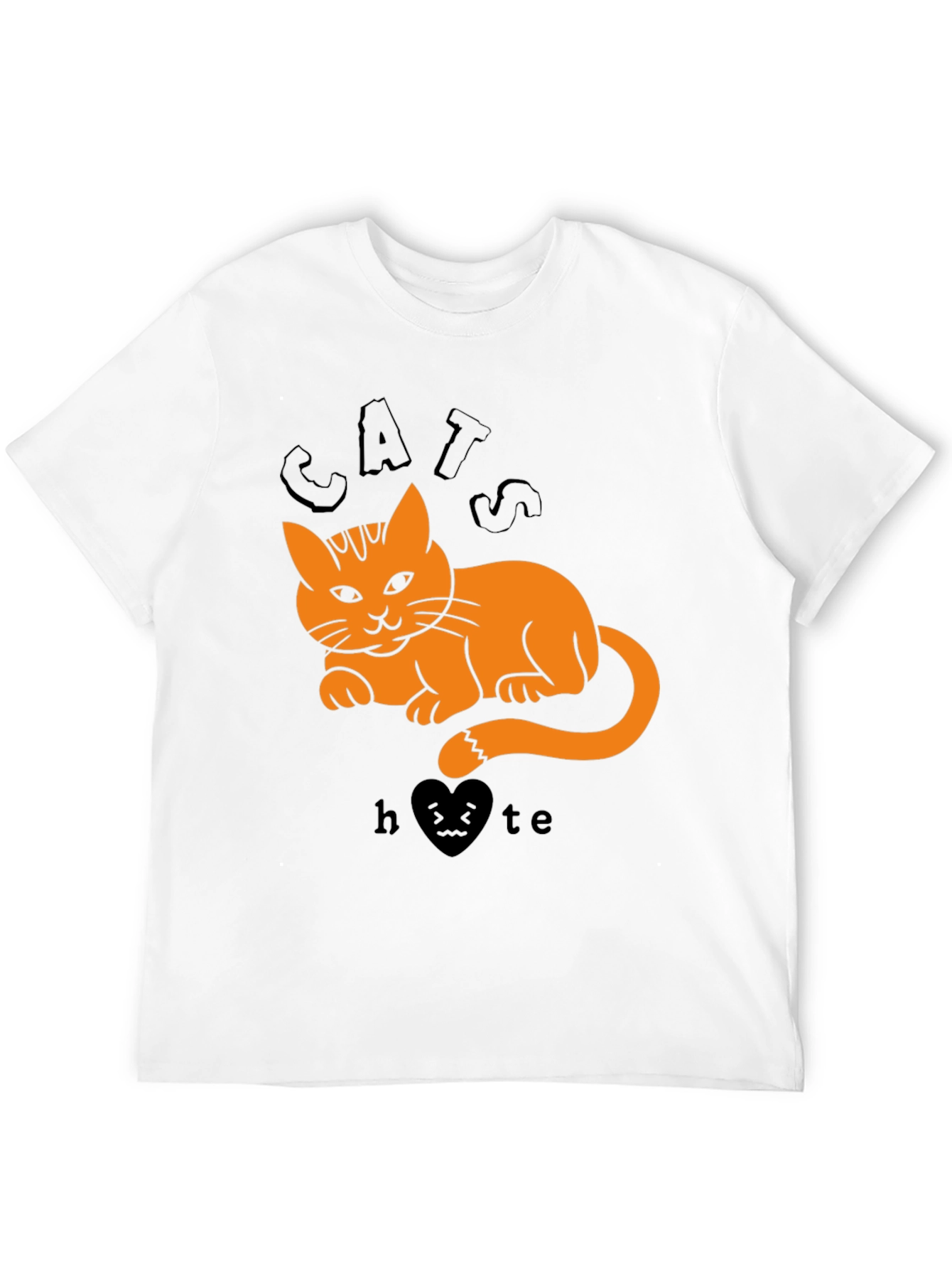 Black Cats Hate Heart Tee view 12