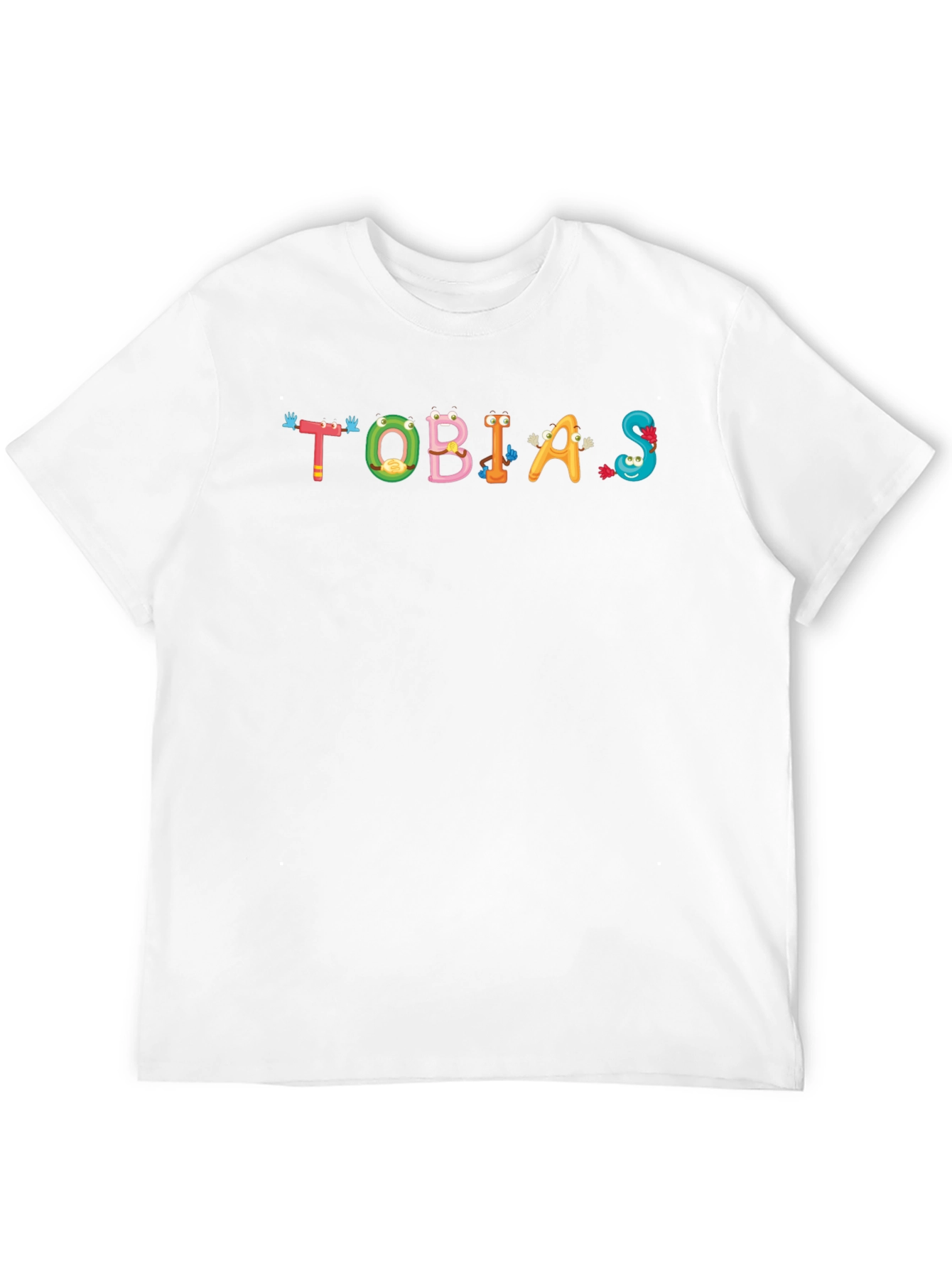 Black Tobias Cartoon Name Black Cotton Tee view 12