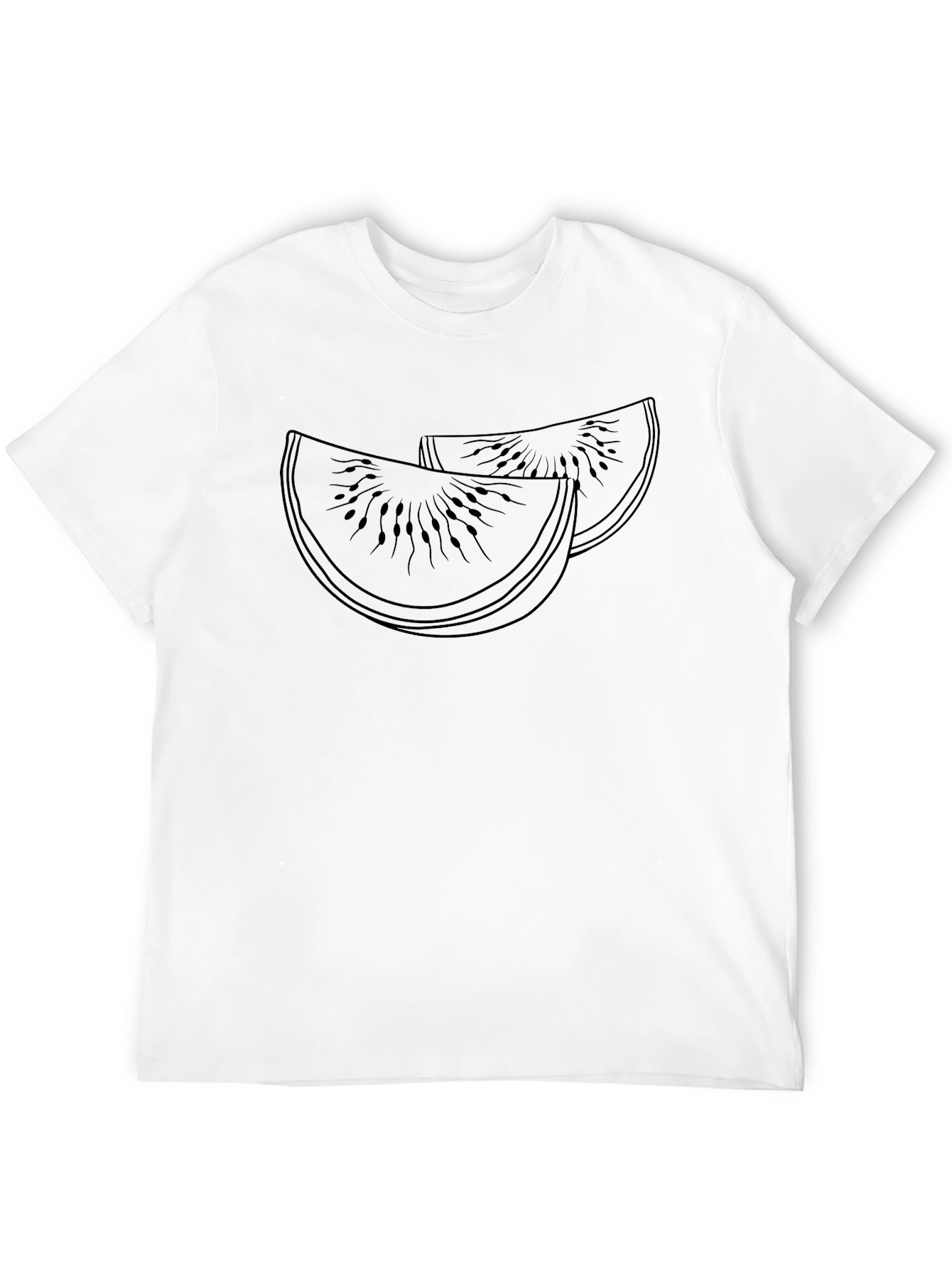 Black Kiwi Slice Graphic T-Shirt - Unique Fruit Design Tee view 12