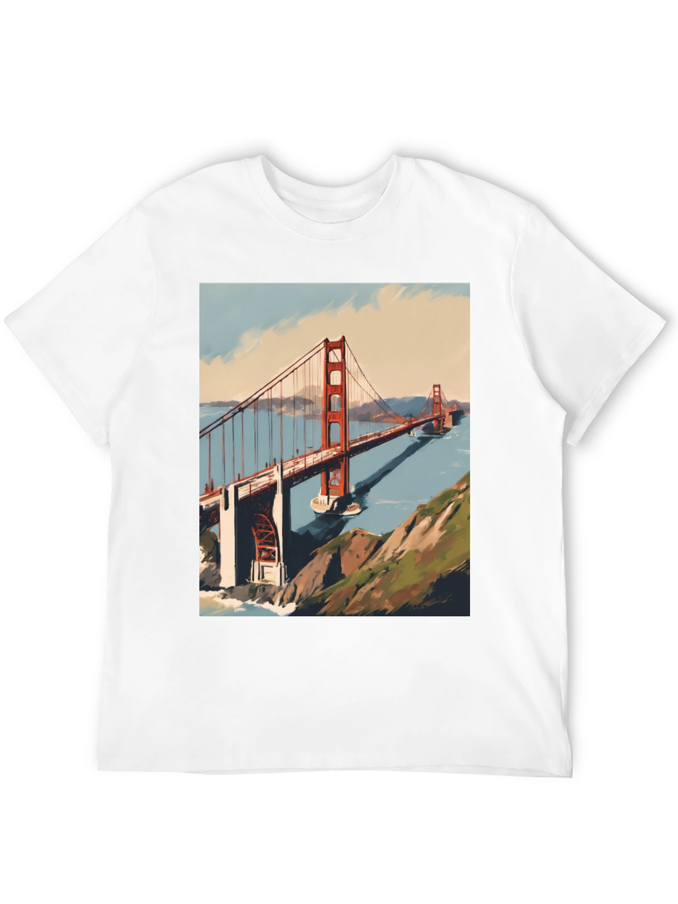 Black Golden Gate Bridge Graphic Tee view 12