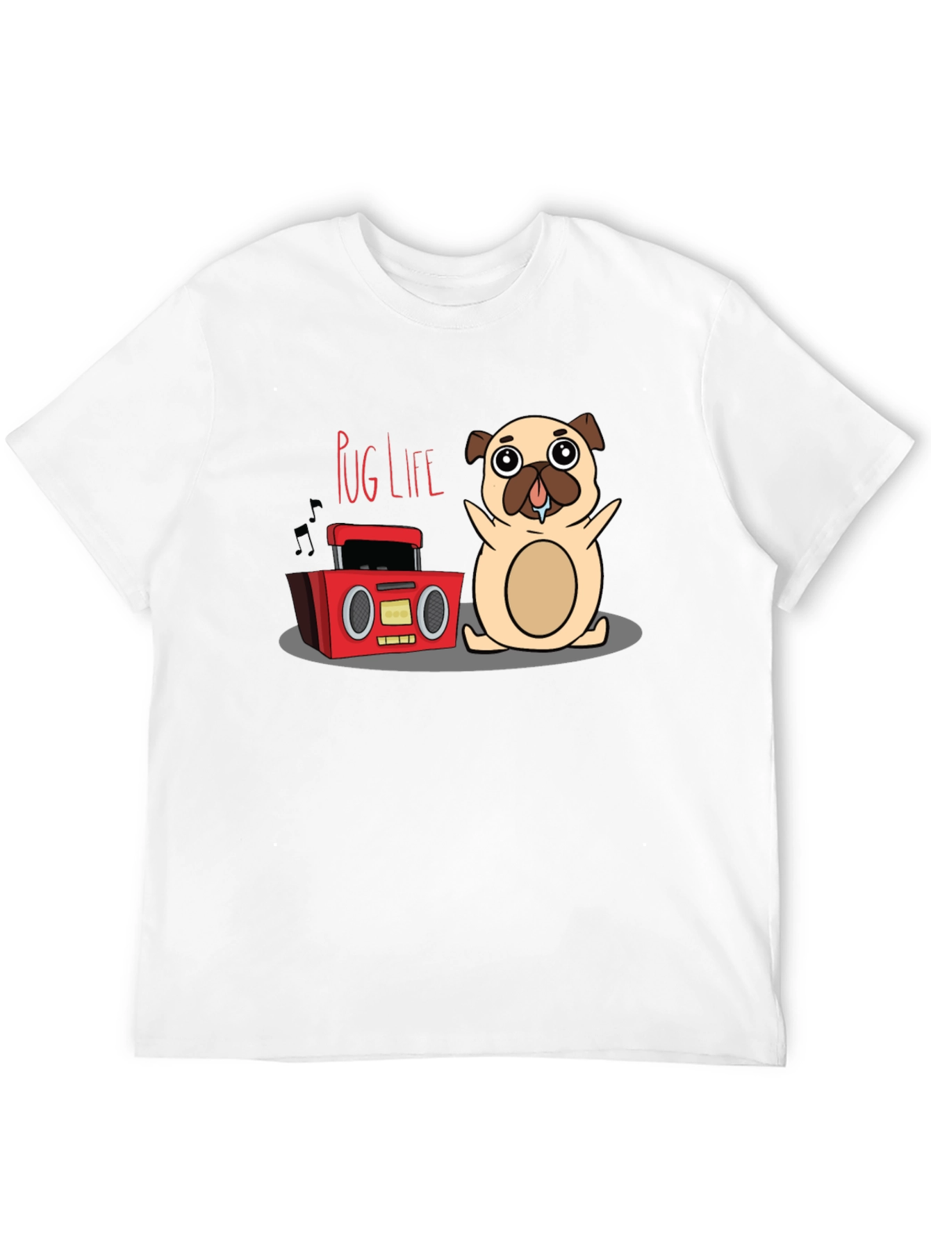 Black Pug Life Graphic Tee - Funny Dog T-Shirt view 12