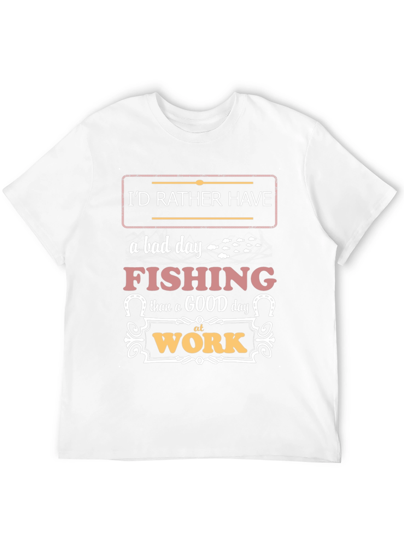 Black Fishing Over Work Graphic Tee view 12