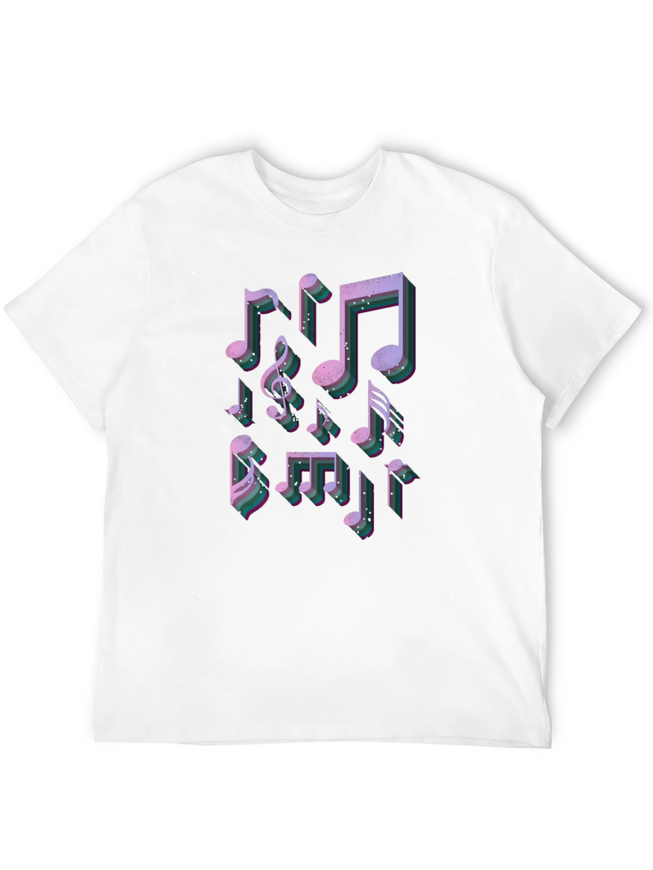 Black Musical Notes Graphic Tee - Stylish Black T-Shirt view 12