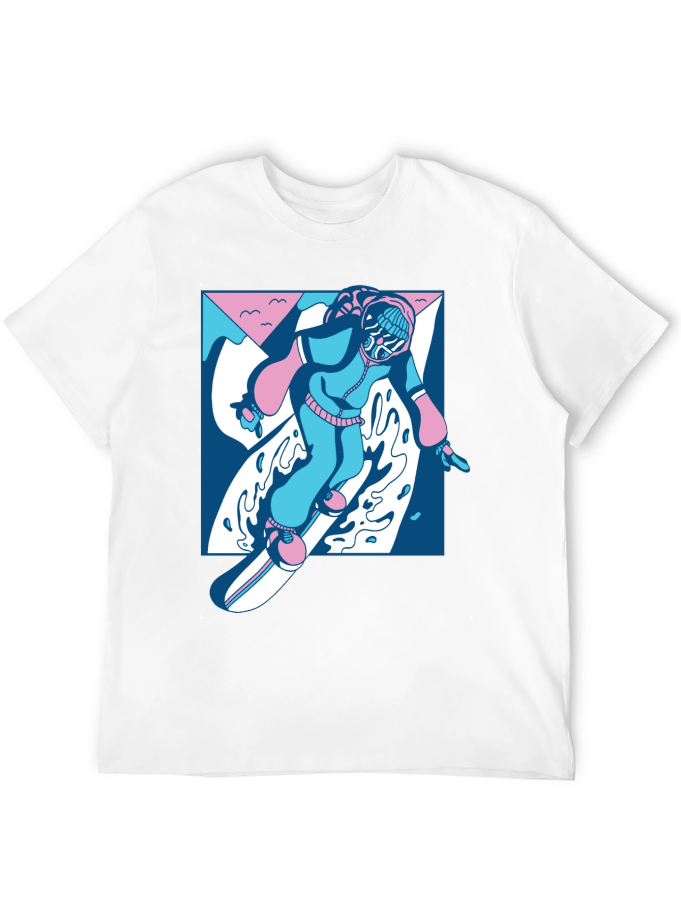 Black Retro Snowboarder Graphic Tee - Black view 12