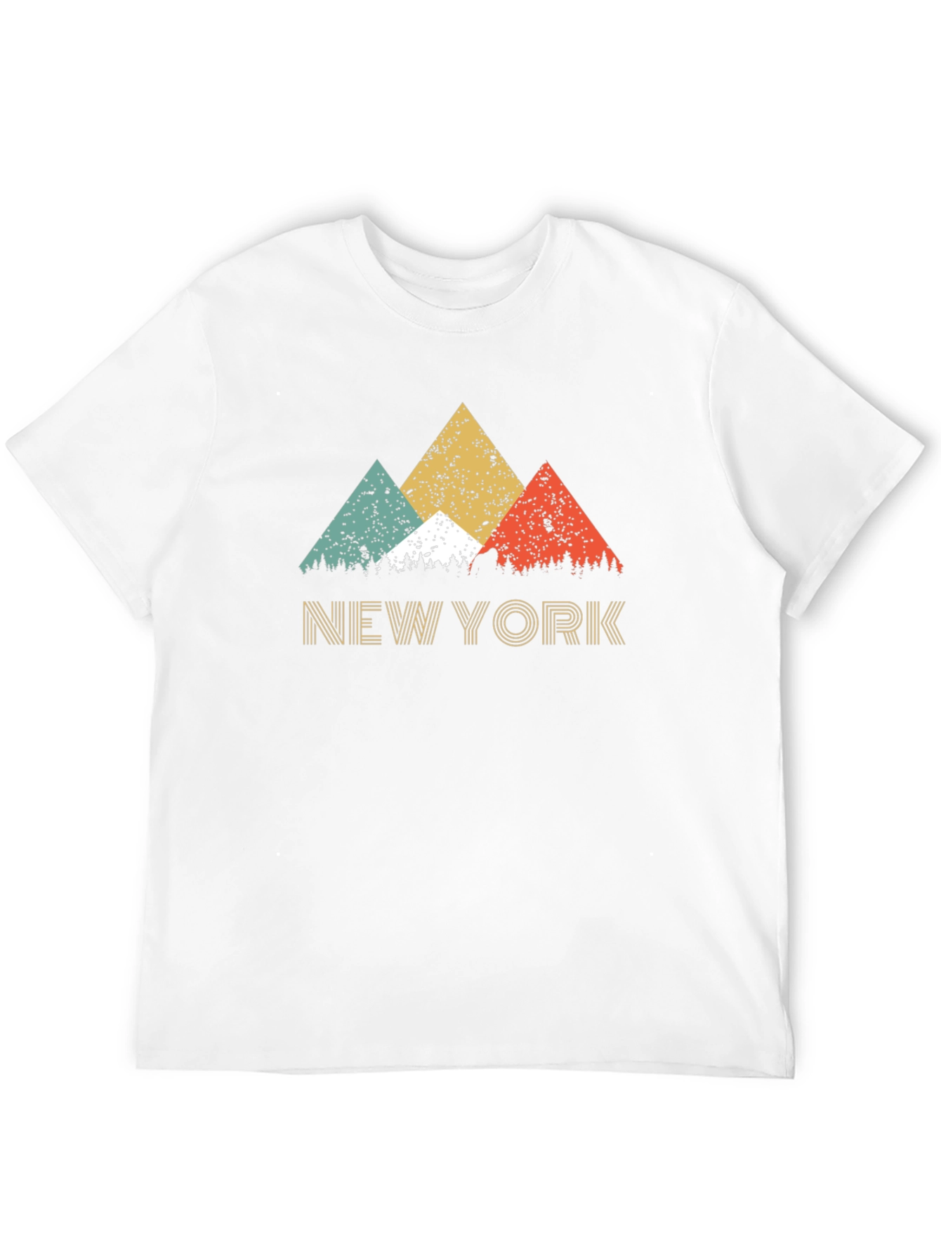 Black Retro New York Mountain Graphic Tee view 12