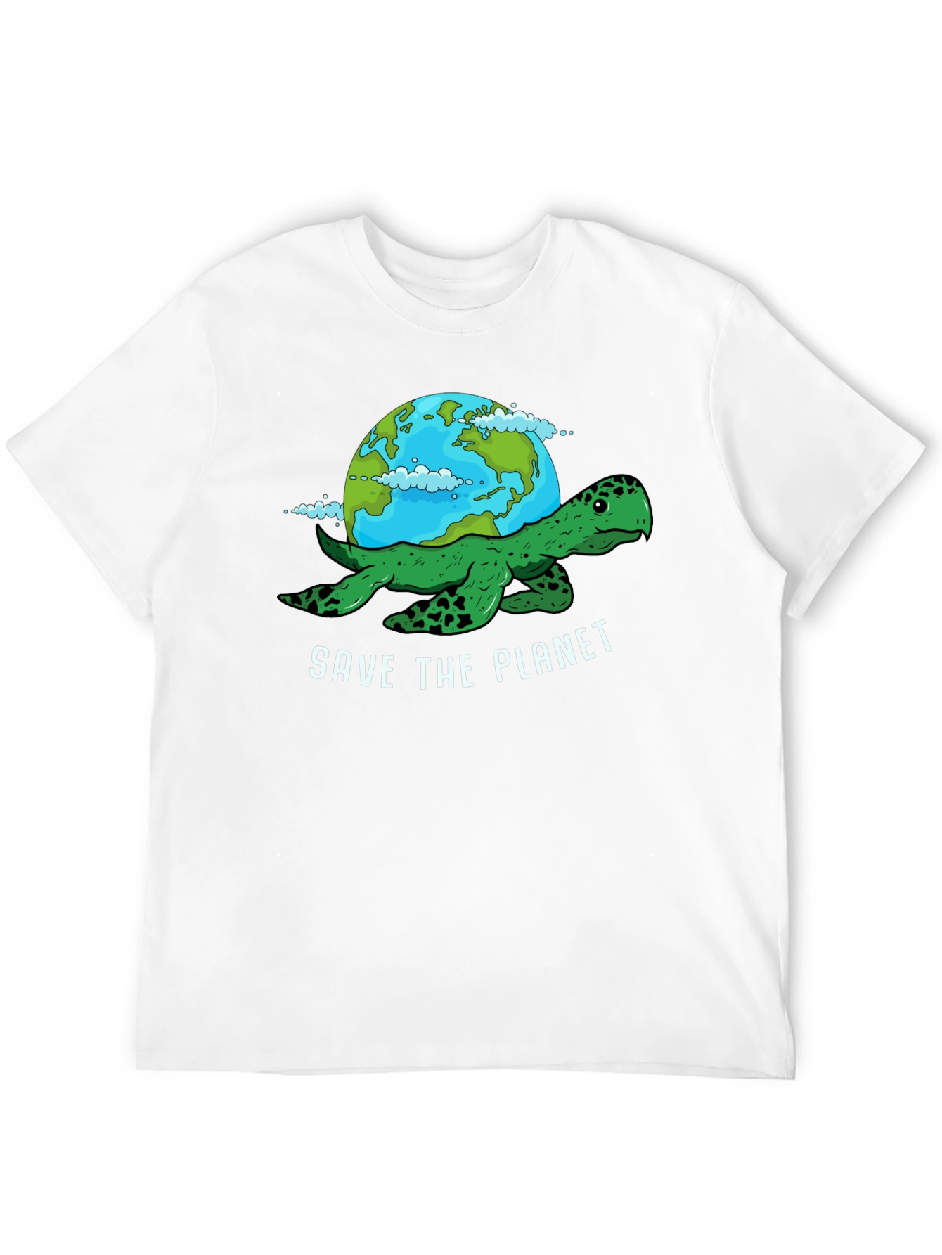Black Save the Planet Turtle Graphic Tee view 12