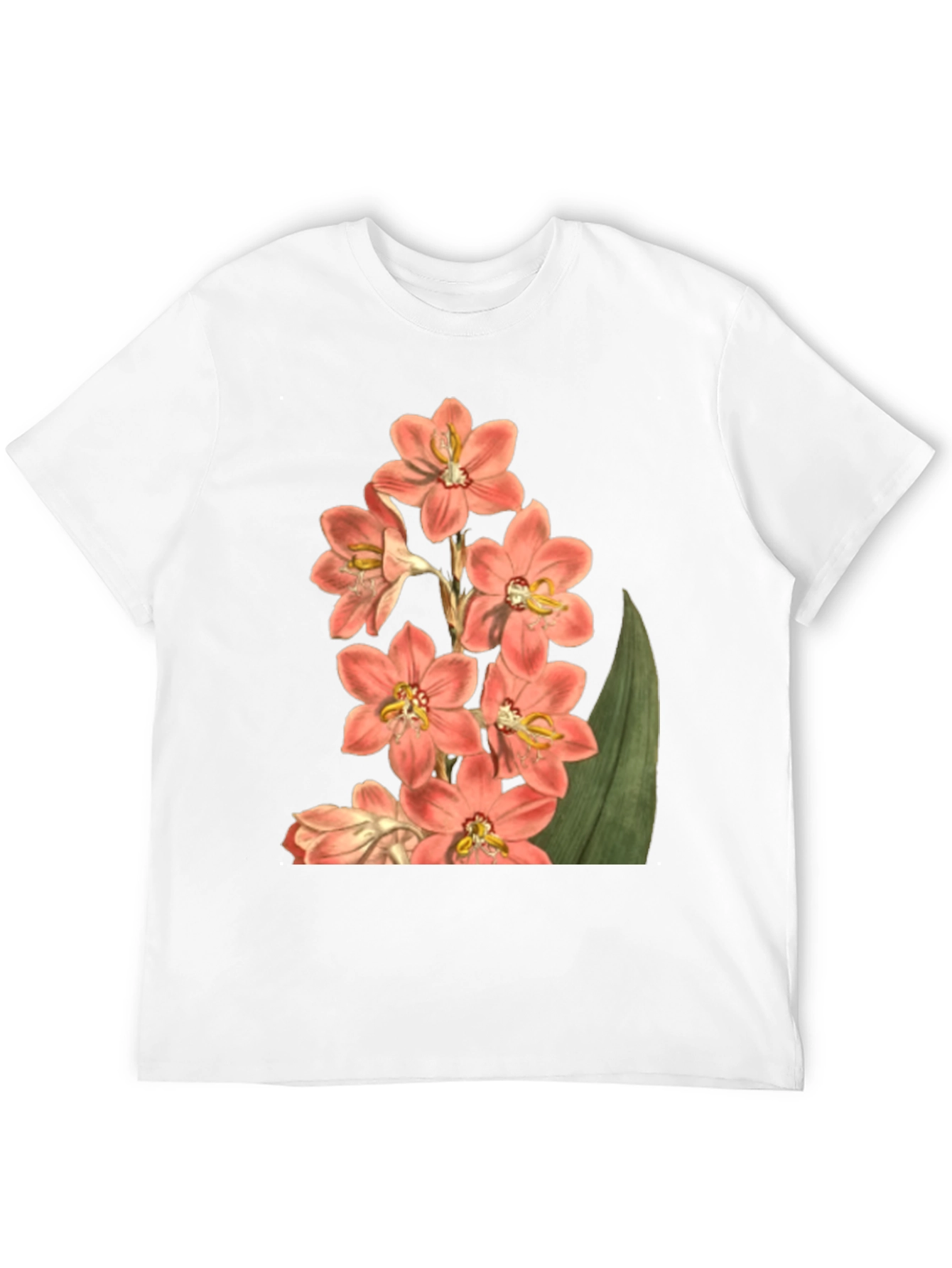 Black Floral Print T-Shirt - Black Cotton Blend view 12