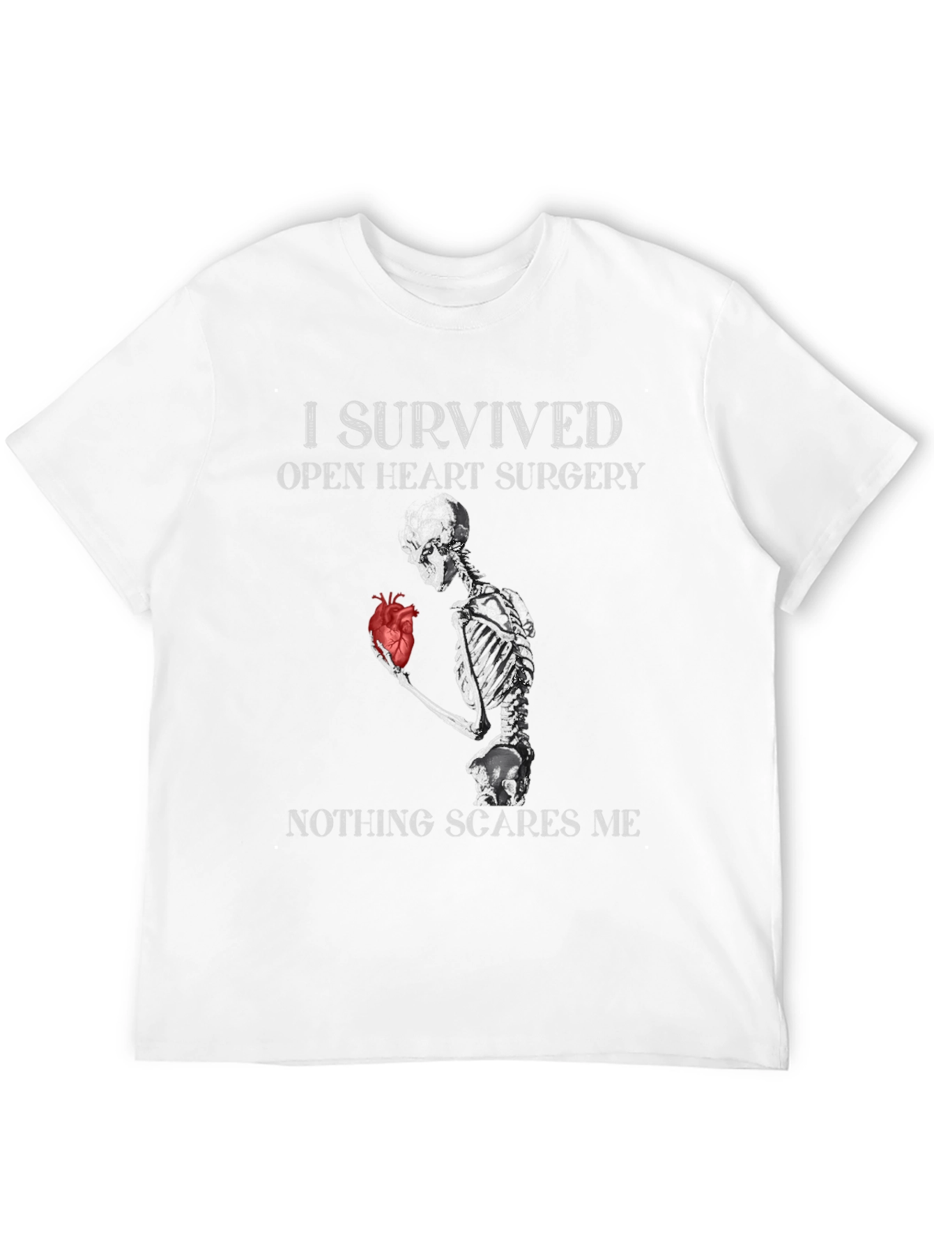 Black I Survived Open Heart Surgery Graphic Tee view 12