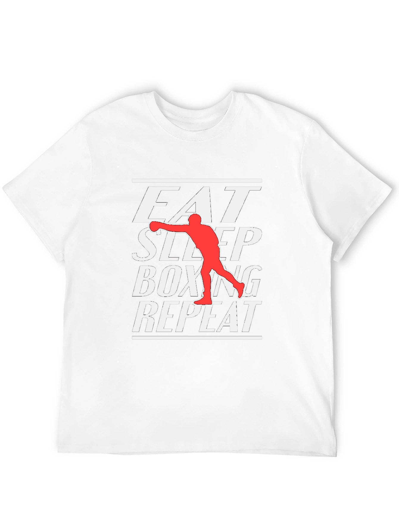 Black Eat Sleep Boxing Repeat Graphic T-Shirt view 12