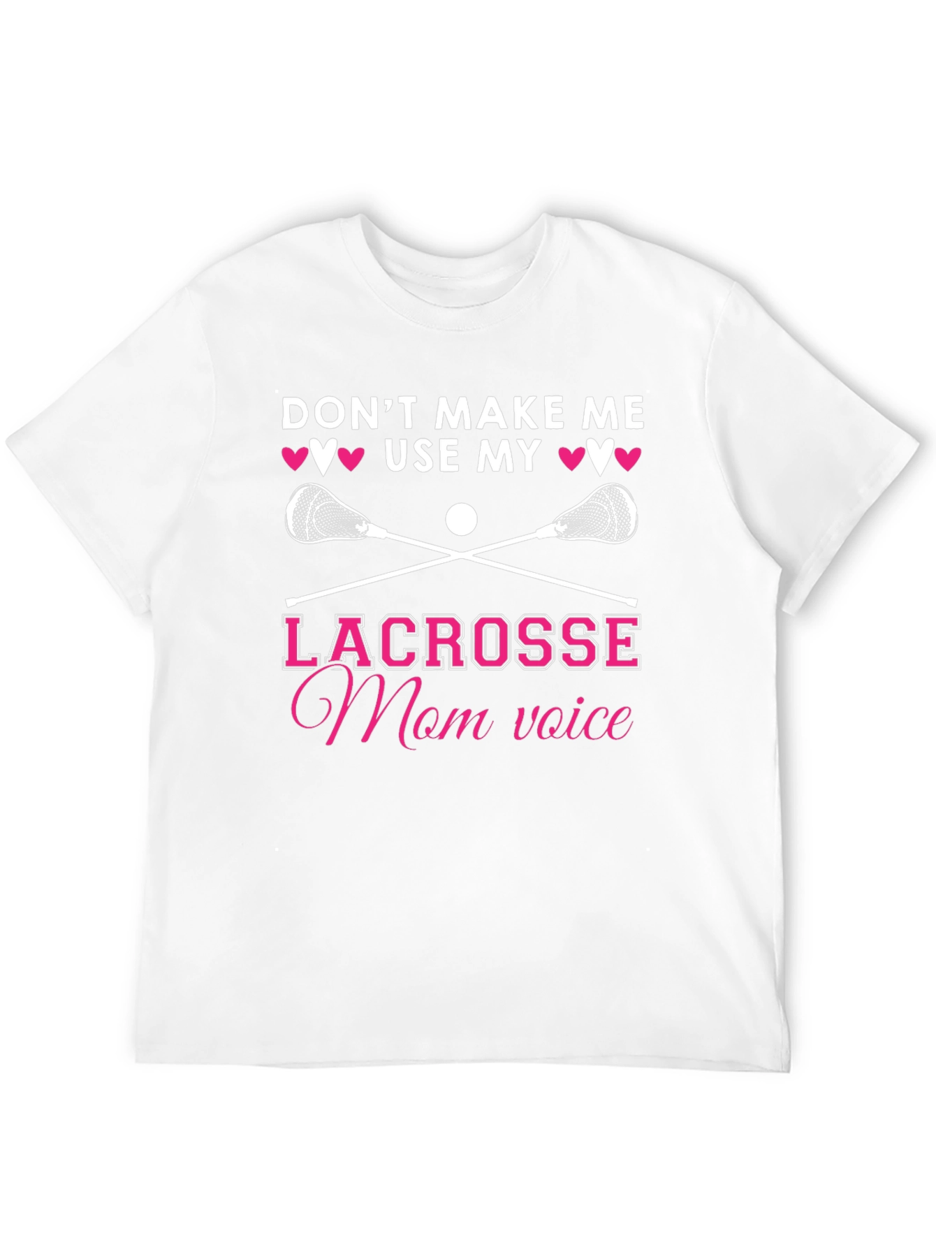Black Lacrosse Mom T-Shirt - Don't Make Me Use My Voice! view 12
