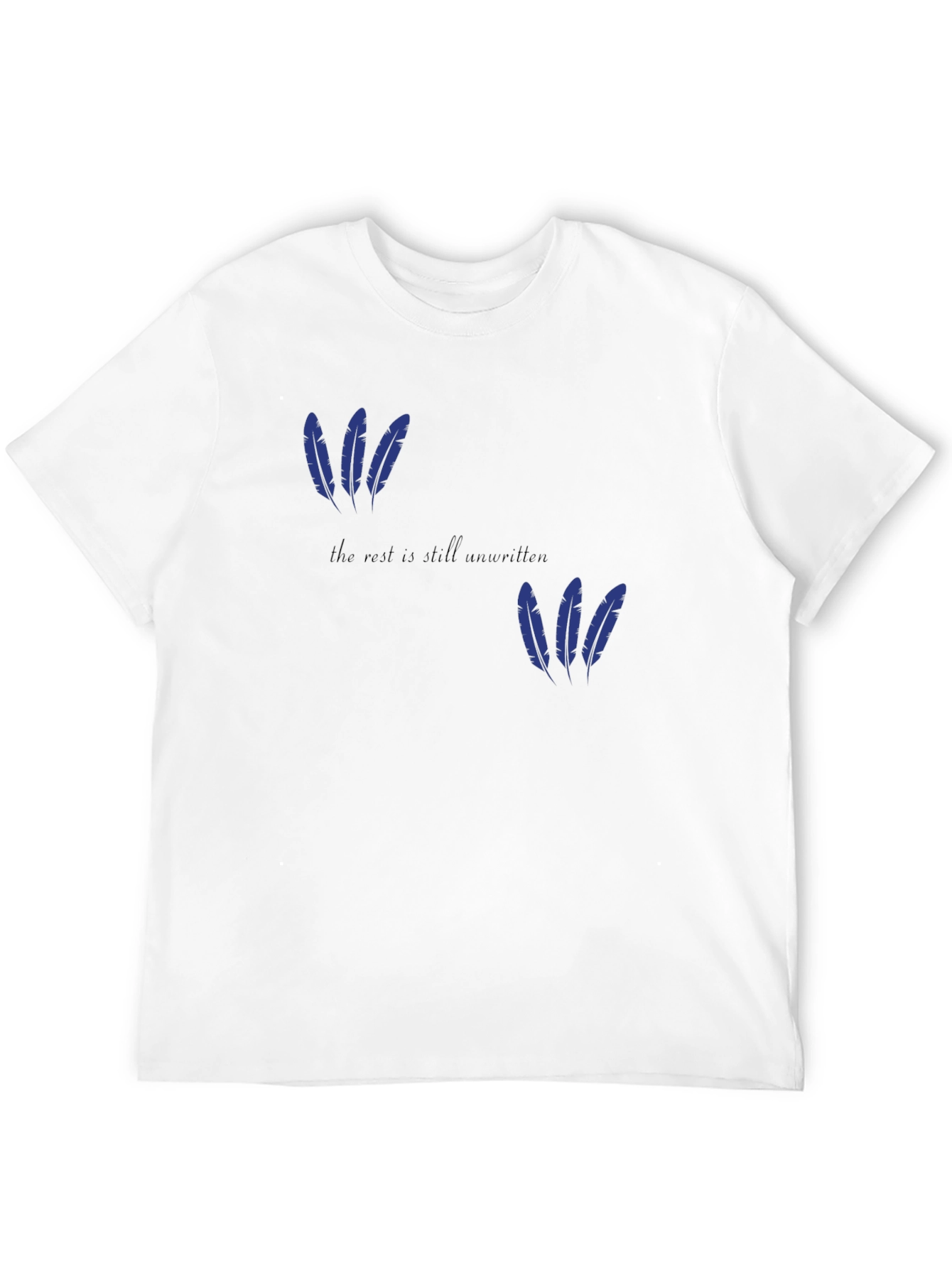 Black Feather Graphic T-Shirt - "The Rest is Still Unwritten" view 12