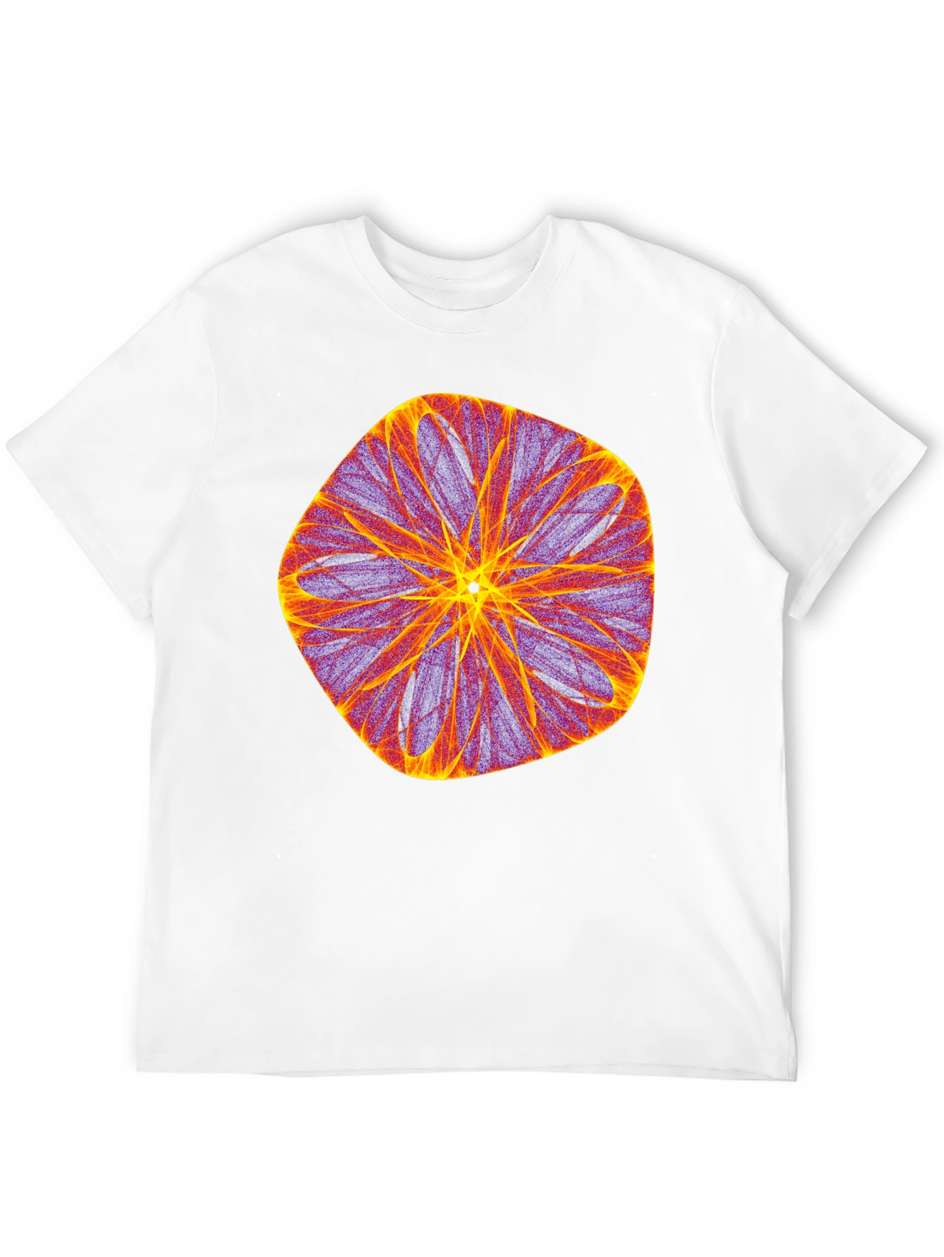 Black Abstract Geometric Graphic Black T-Shirt view 12