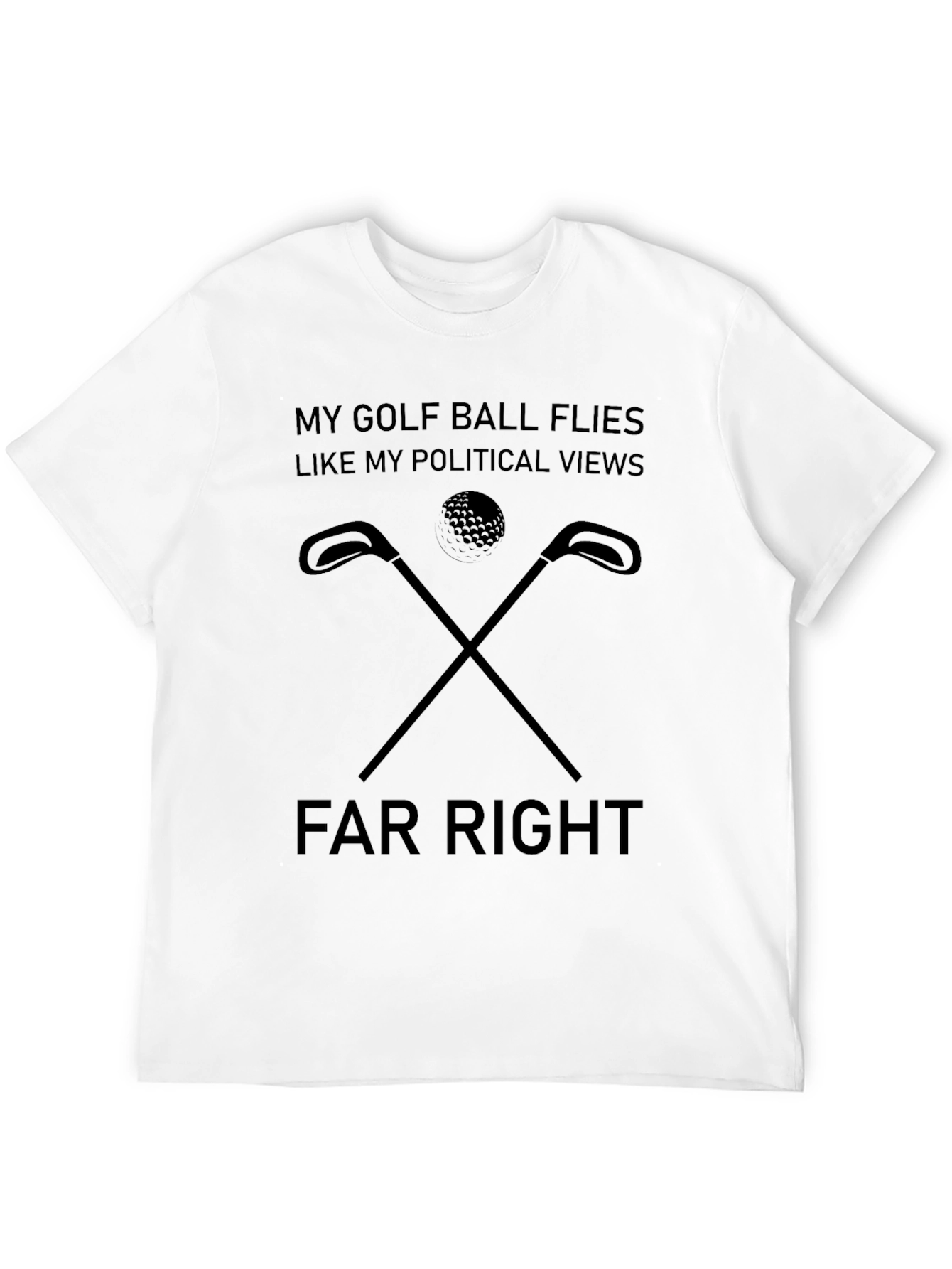 Black Funny Golf Political Tee - Far Right Humor view 12