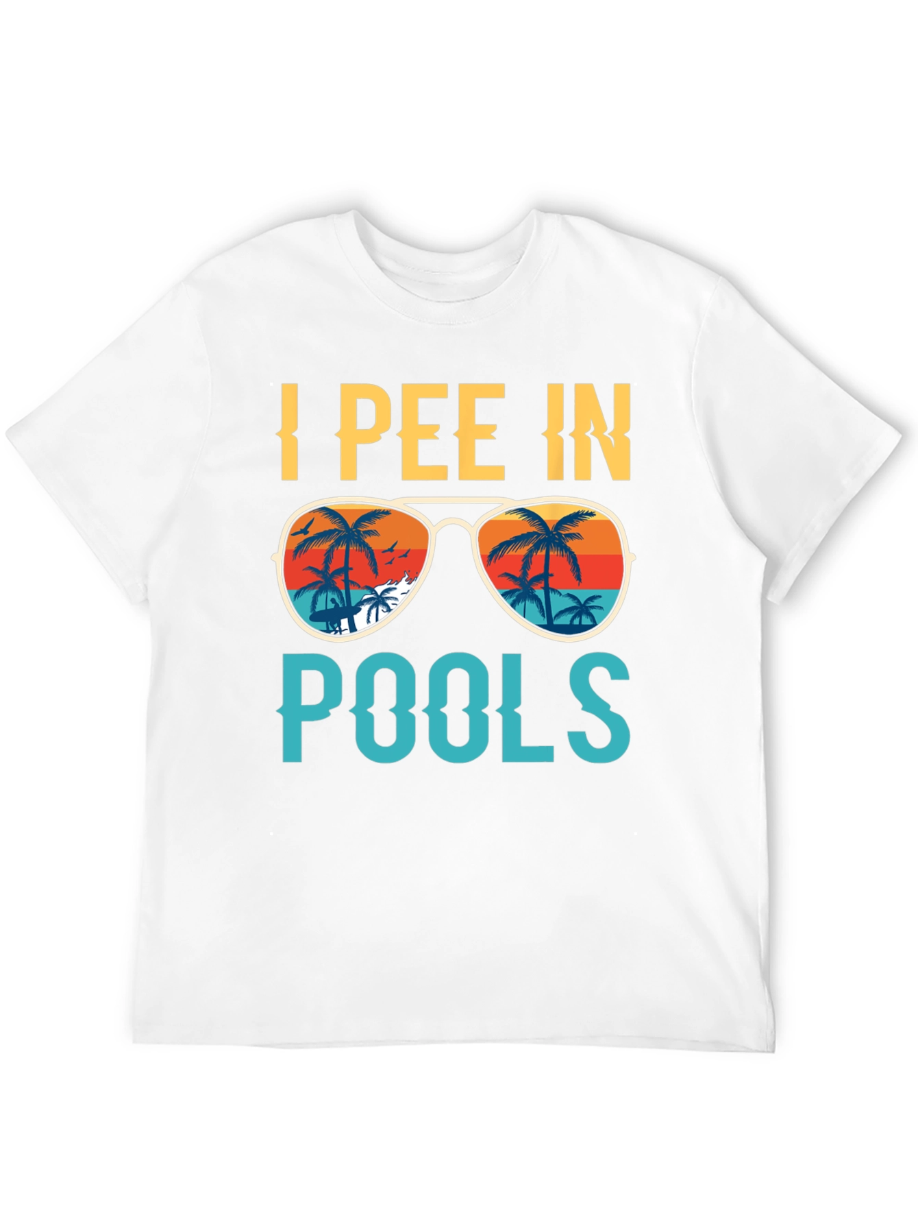 Black I Pee In Pools T-Shirt - Funny Summer Tee view 12