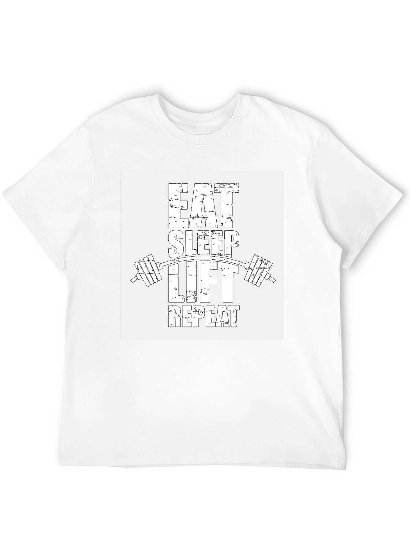 Black Eat Sleep Lift Repeat Black T-Shirt view 12