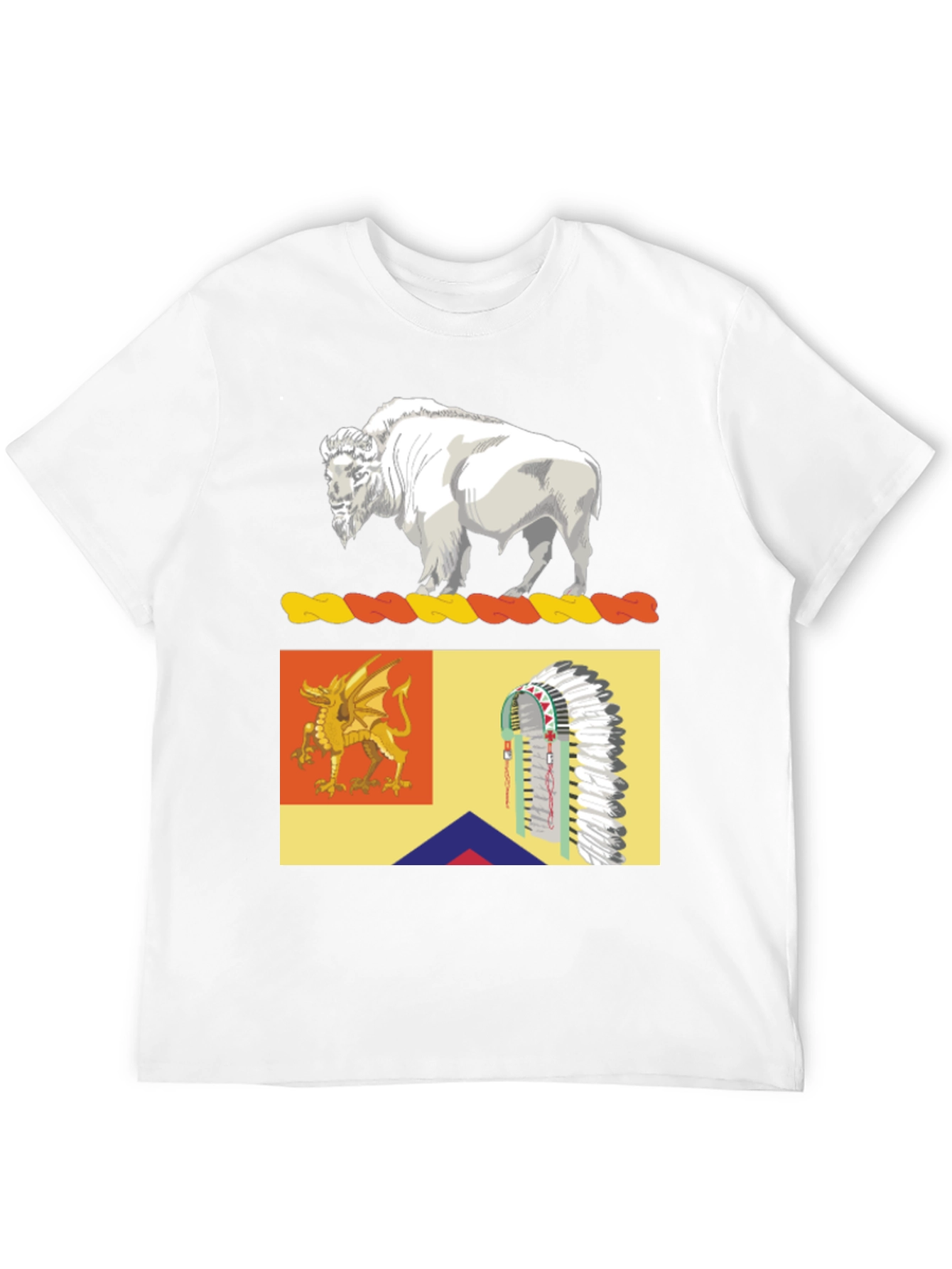Black Buffalo, Dragon, & Headdress Graphic Tee view 12