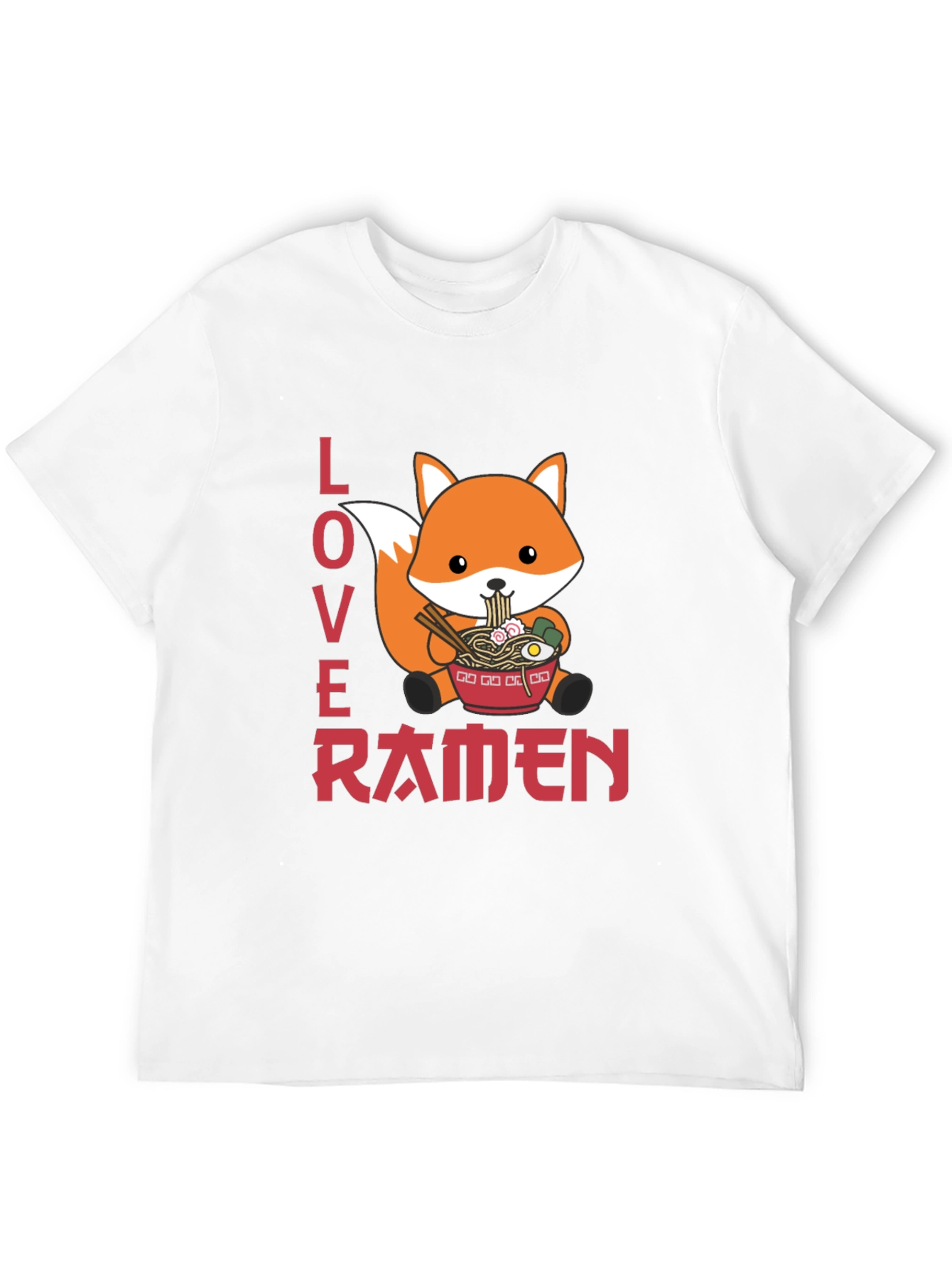 Black Fox Ramen Lover Graphic T-Shirt view 12