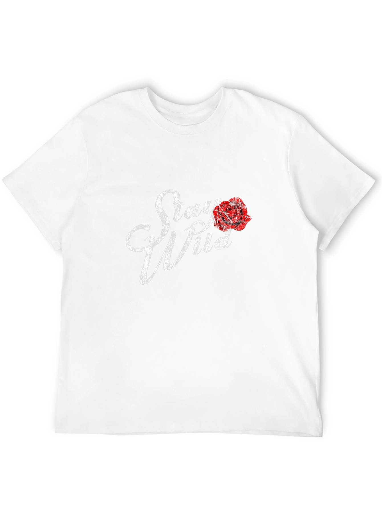 Black Stay Wild Rose Graphic Black T-Shirt view 12