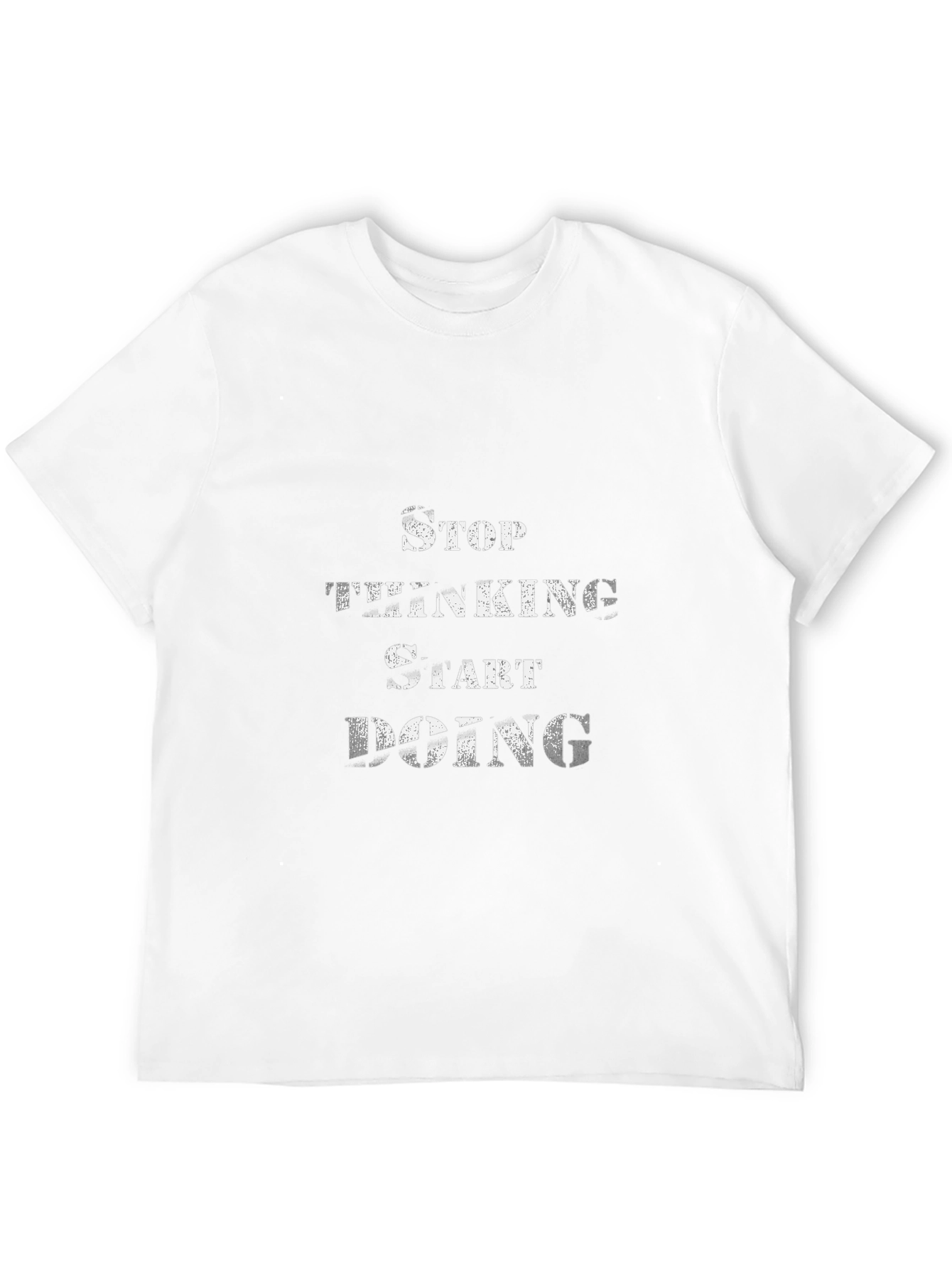 Black Stop Thinking Start Doing Black T-Shirt view 12