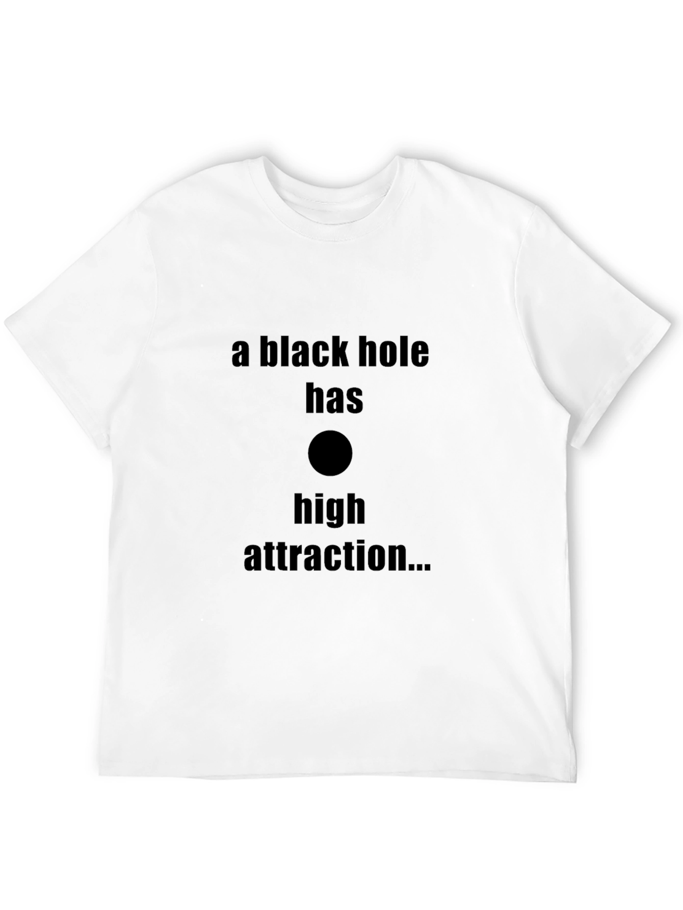 Black Black Hole Attraction Graphic T-Shirt - Trendy Men's Tee view 12