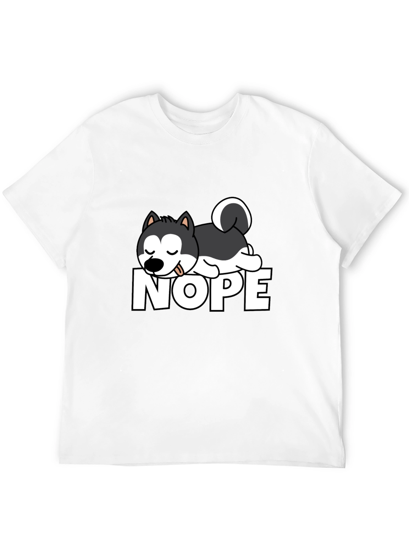 Black Nope Husky T-Shirt - Relaxed Fit view 12