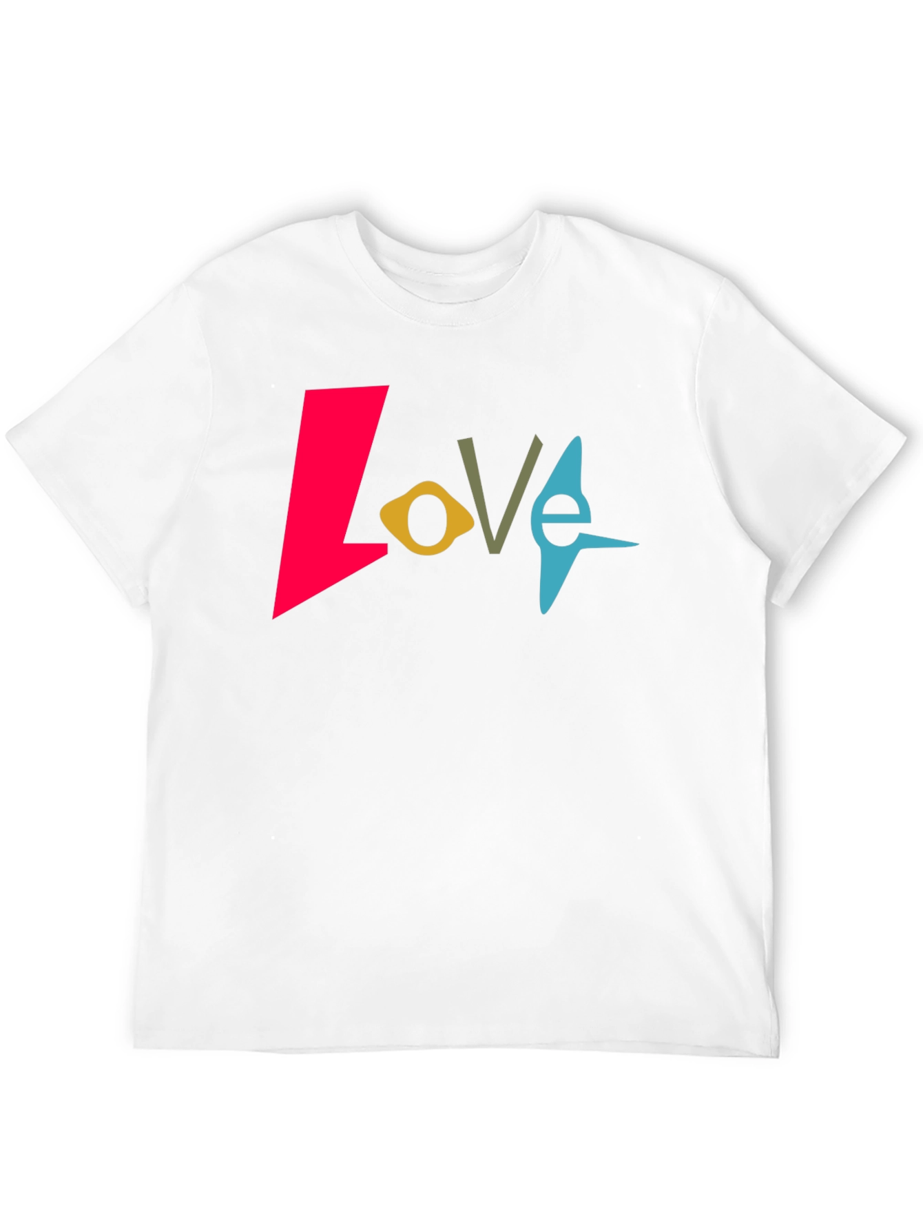 Black Colorful 'Love' Graphic Black T-Shirt view 12