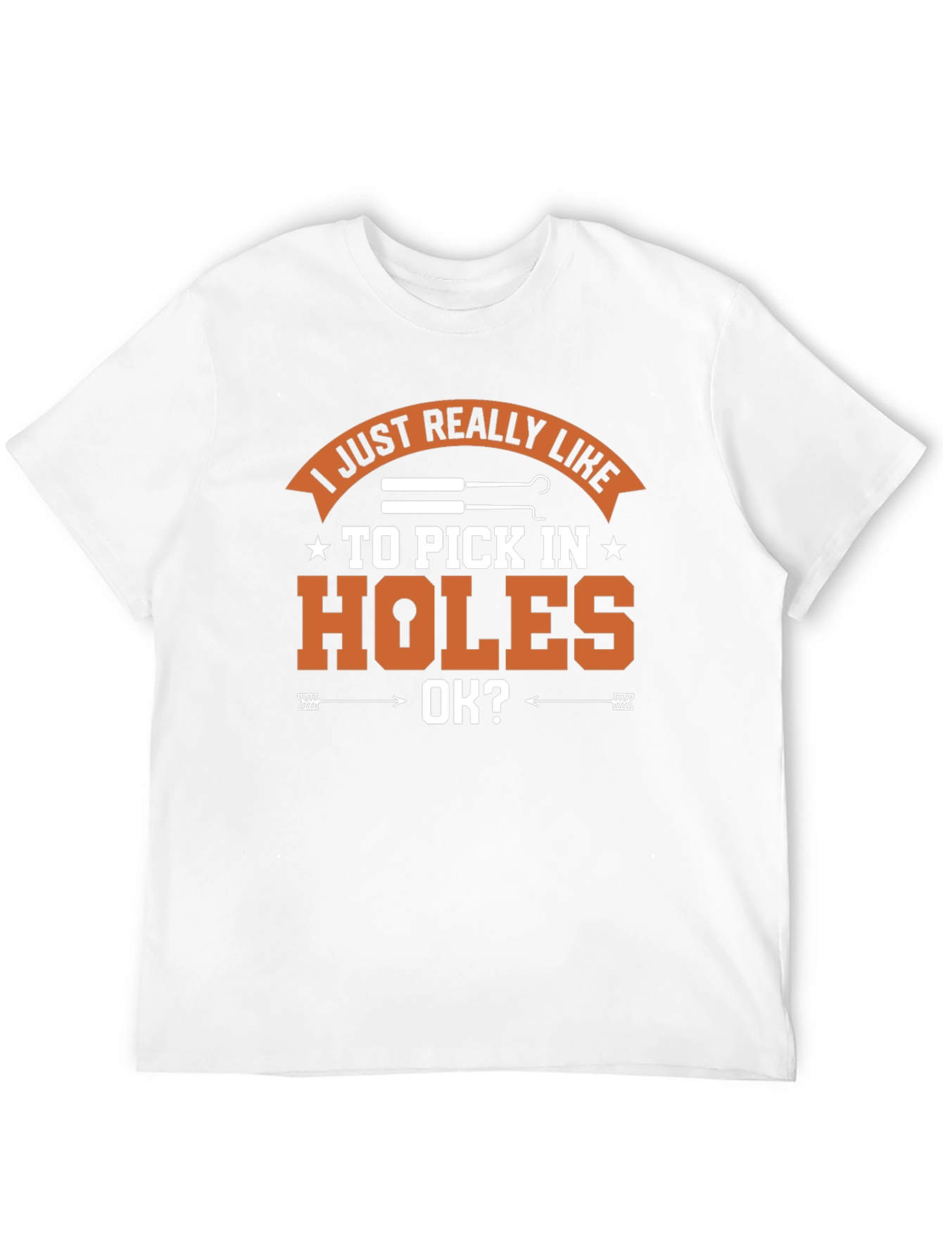 Black I Just Really Like to Pick in Holes T-Shirt view 12