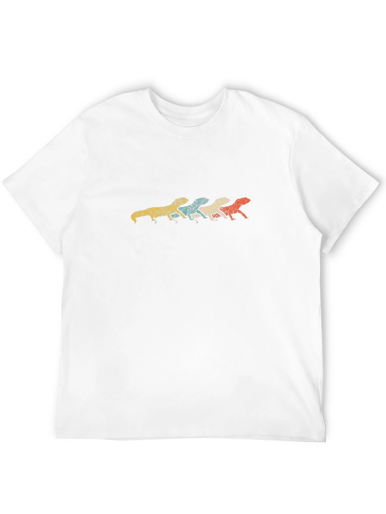 Black Retro Gecko T-Shirt - Colorful Lizard Design view 12