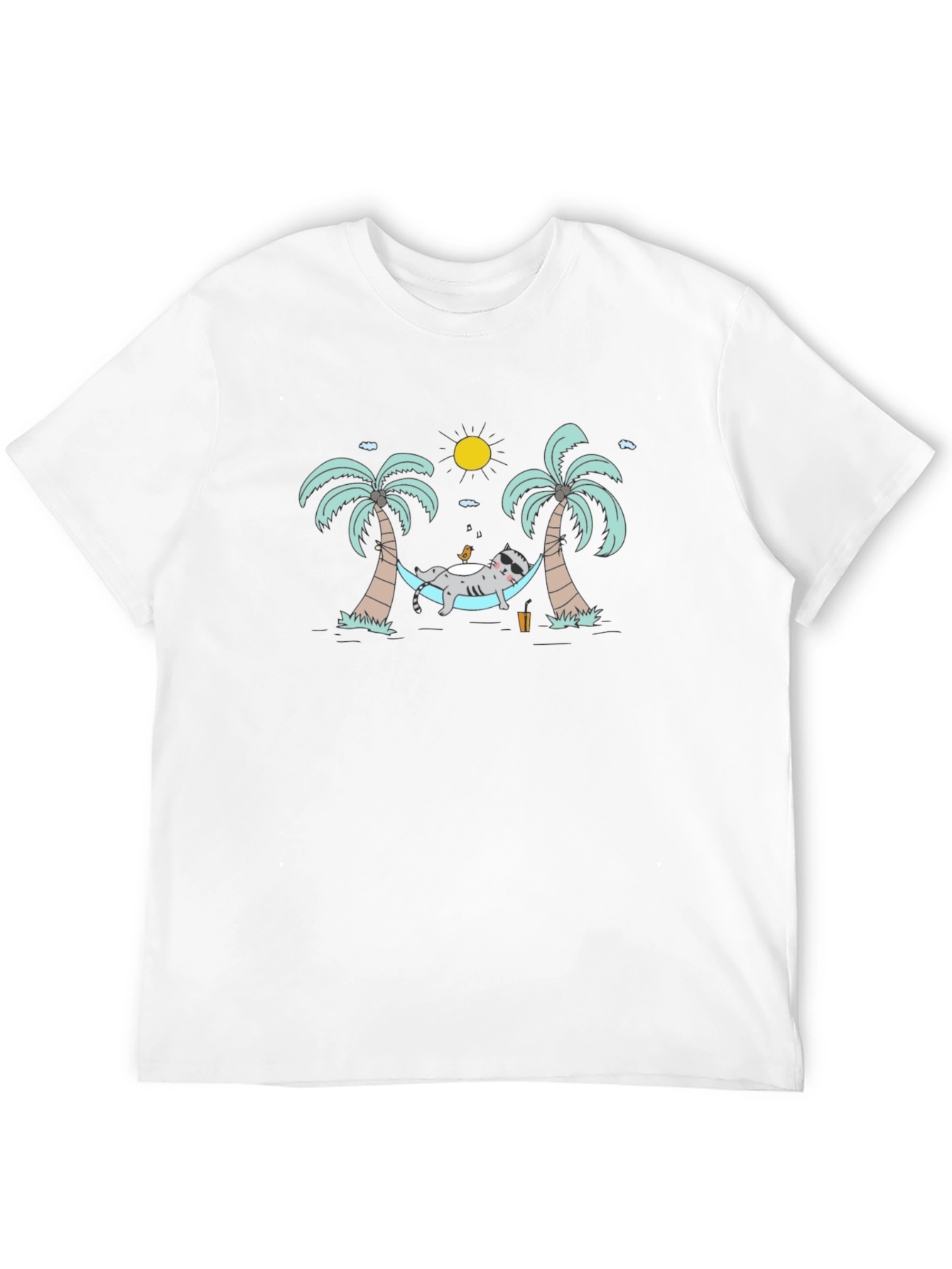 Black Relaxing Raccoon T-Shirt view 12