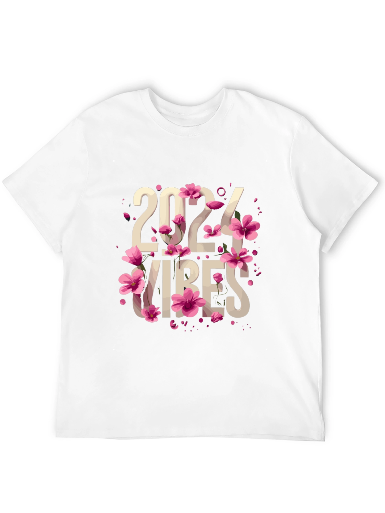 Black 2024 Vibes Floral T-Shirt view 12