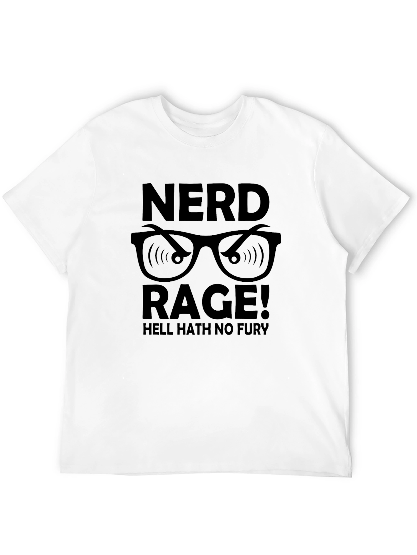 Black Nerd Rage Graphic T-Shirt - Hell Hath No Fury view 12