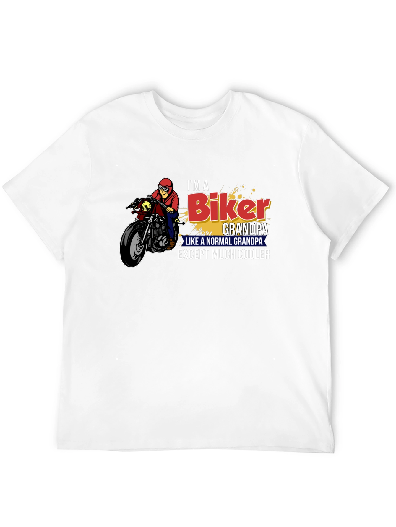 Black Biker Grandpa Graphic T-Shirt view 12